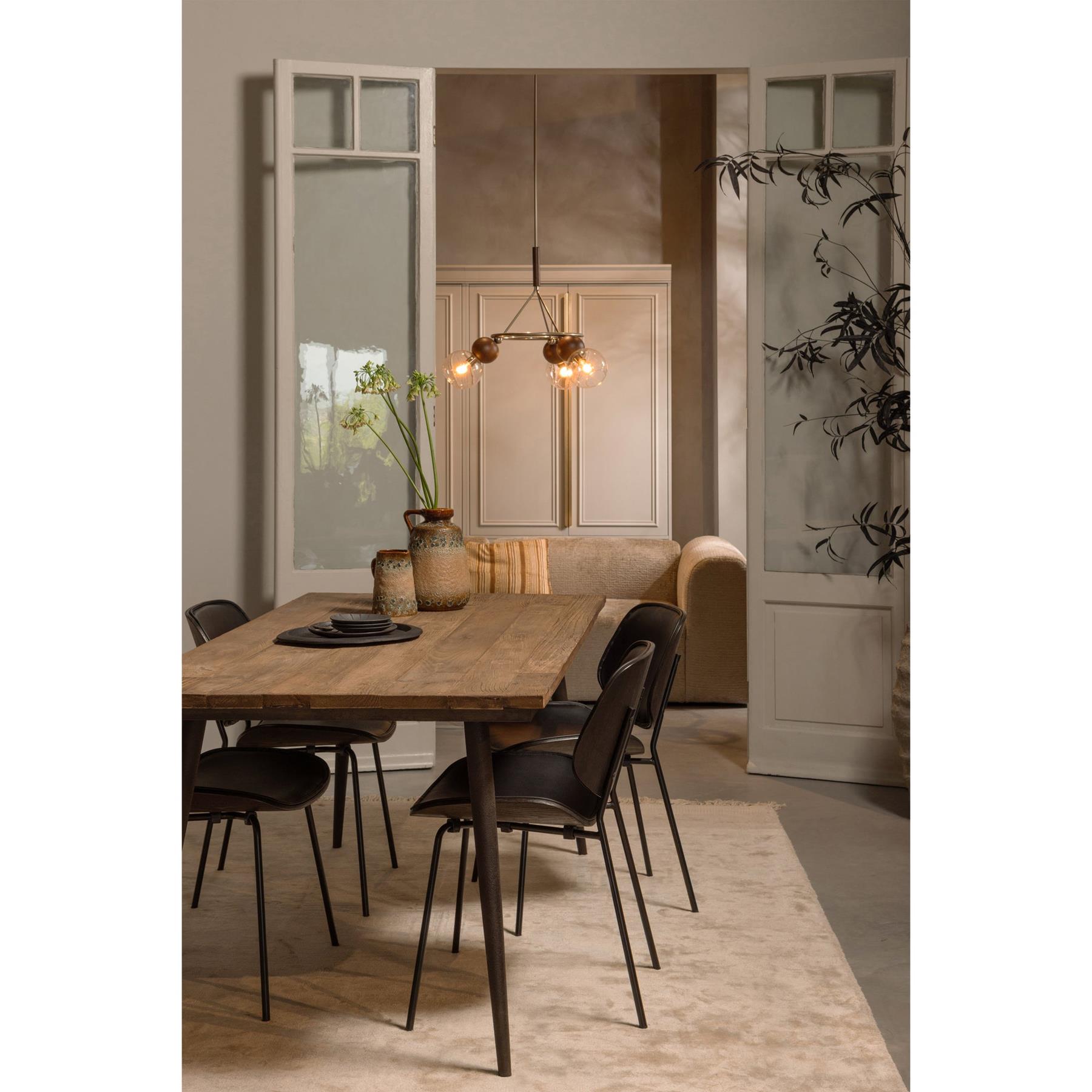 BePureHome Close Eetkamerstoelen - Hout - Zwart - Set van 2