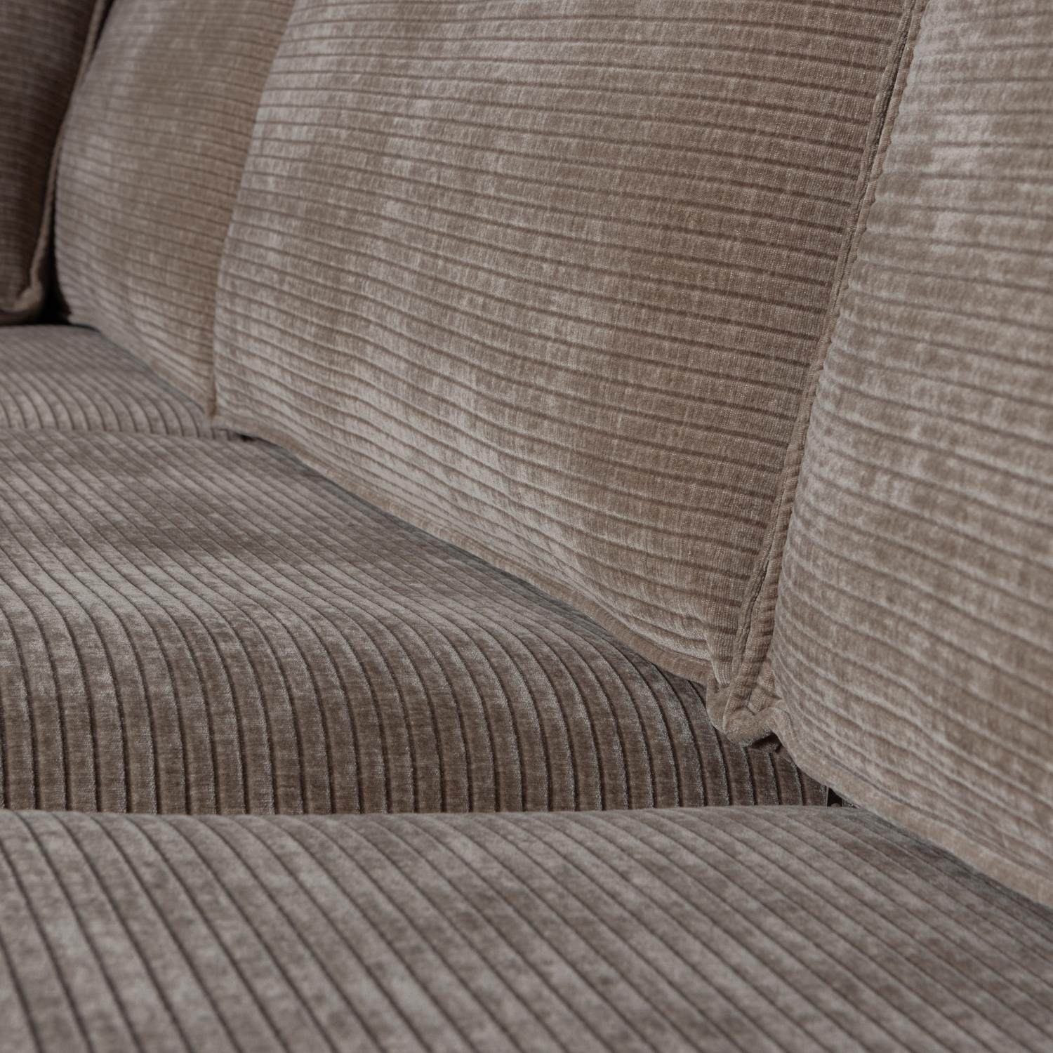 WOOOD Hajo Hoekbank Links - Rib - Taupe - 84x283x197