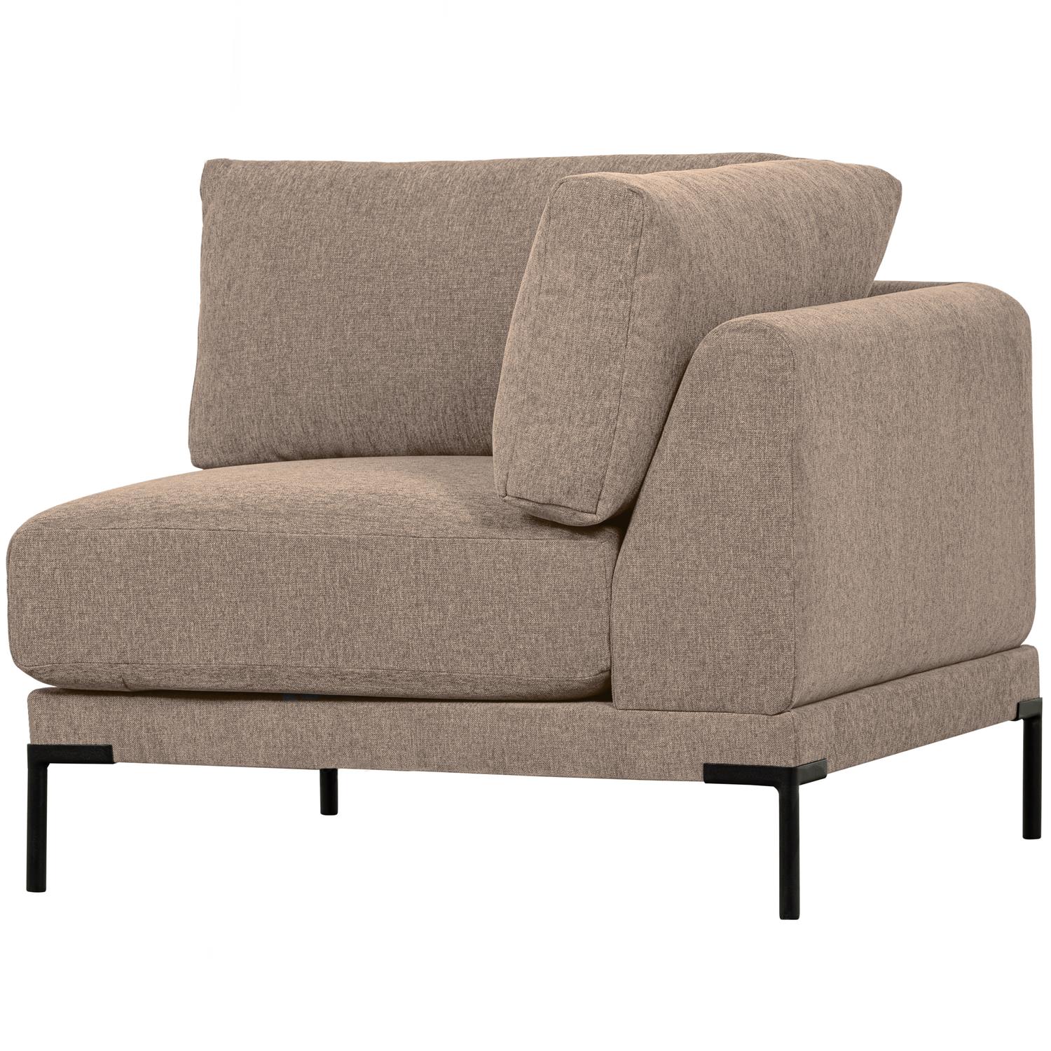 vtwonen Couple Bank Hoekelement - Polyester - Mud Melange