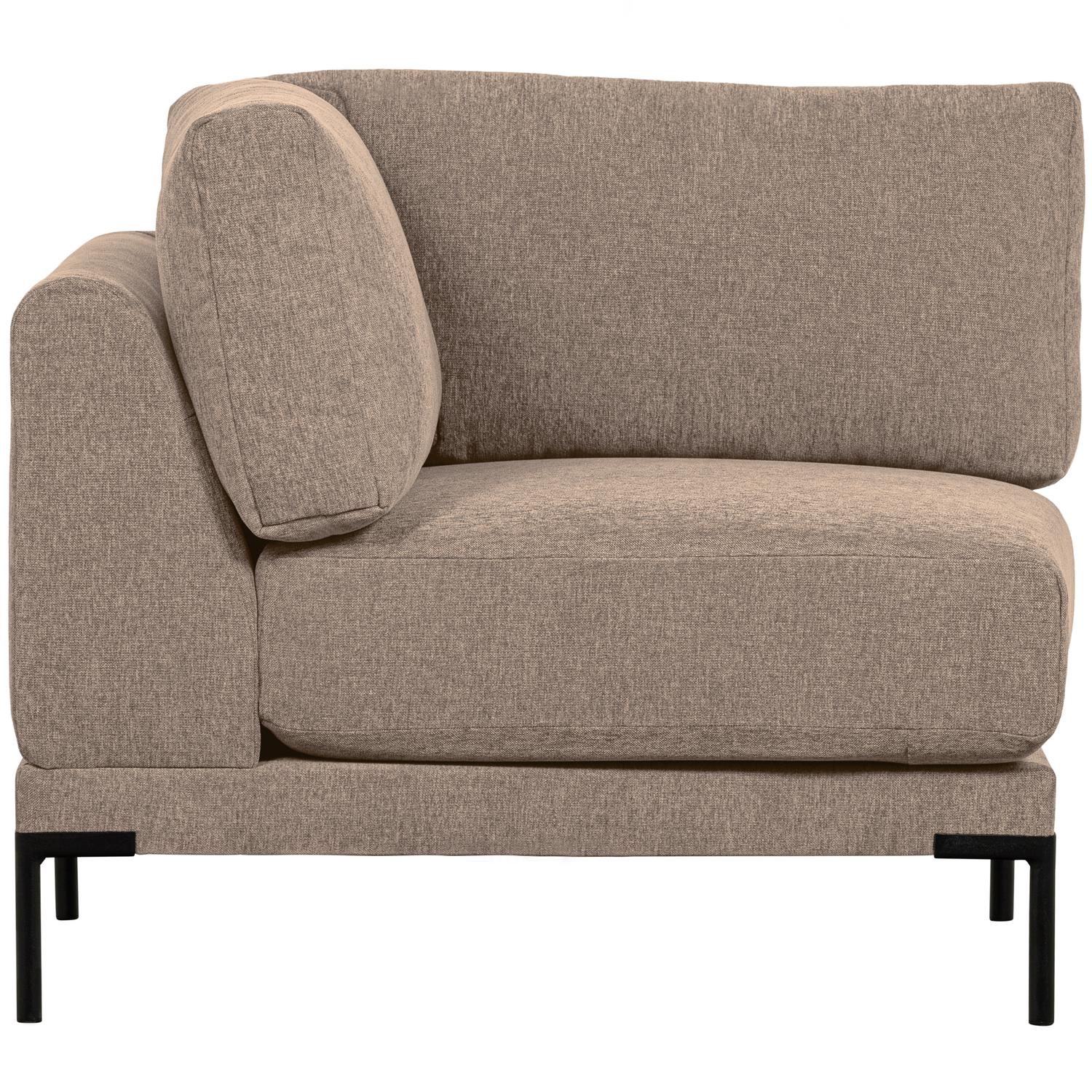 vtwonen Couple Bank Hoekelement - Polyester - Mud Melange