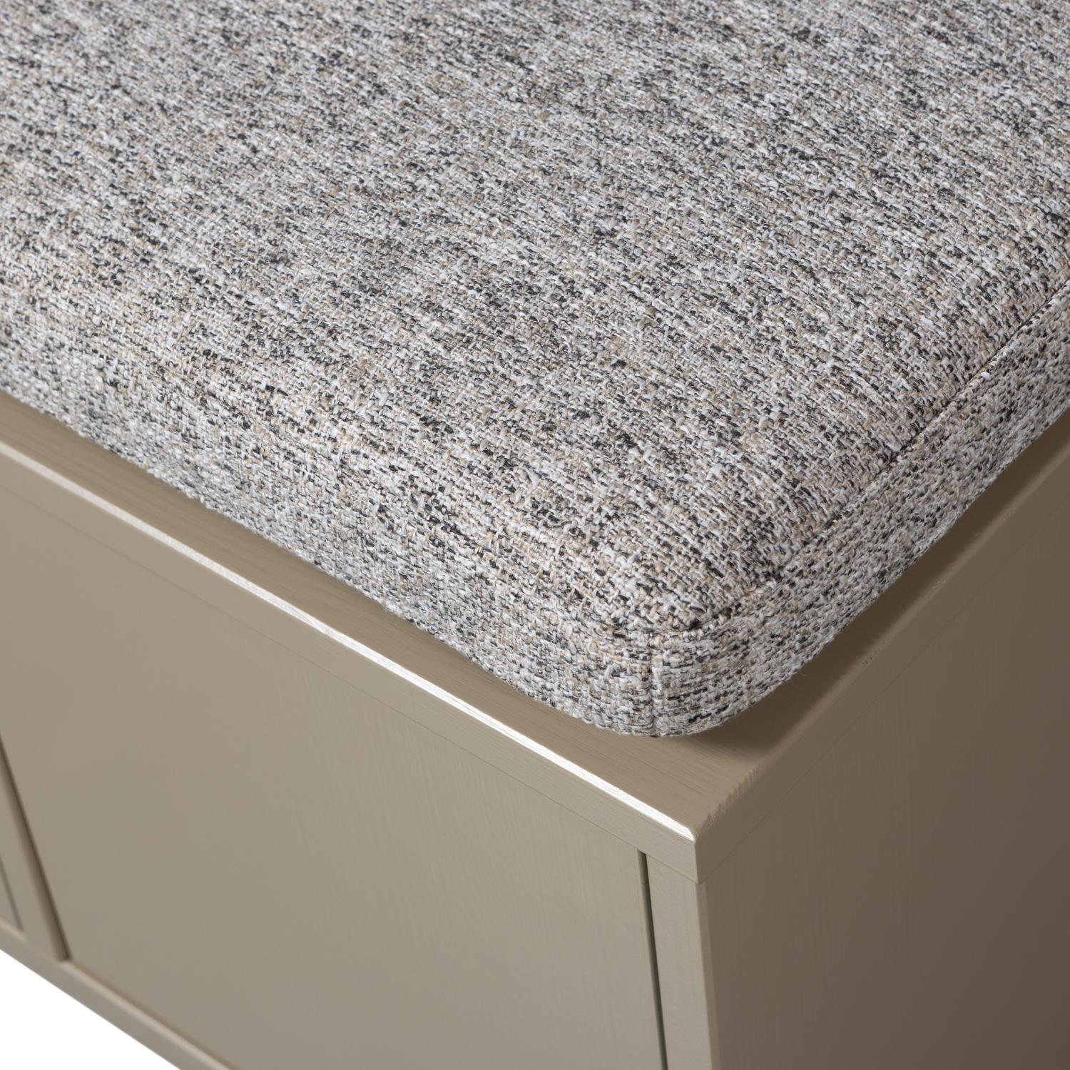 WOOOD Turner Opbergbank Incl. Kussen- Grenen - Mud - 47x80x44