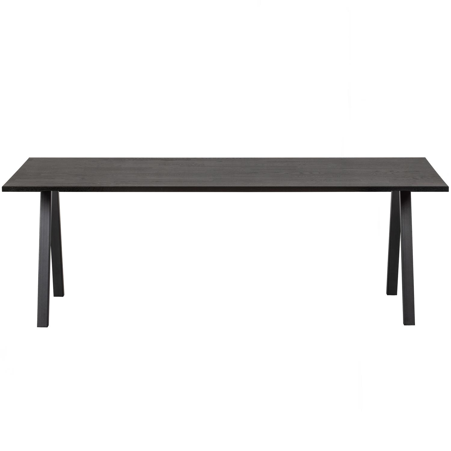 WOOOD Tablo Tafel met 2-stand Poot - Eiken|Metaal - Zwart - 75x180x90