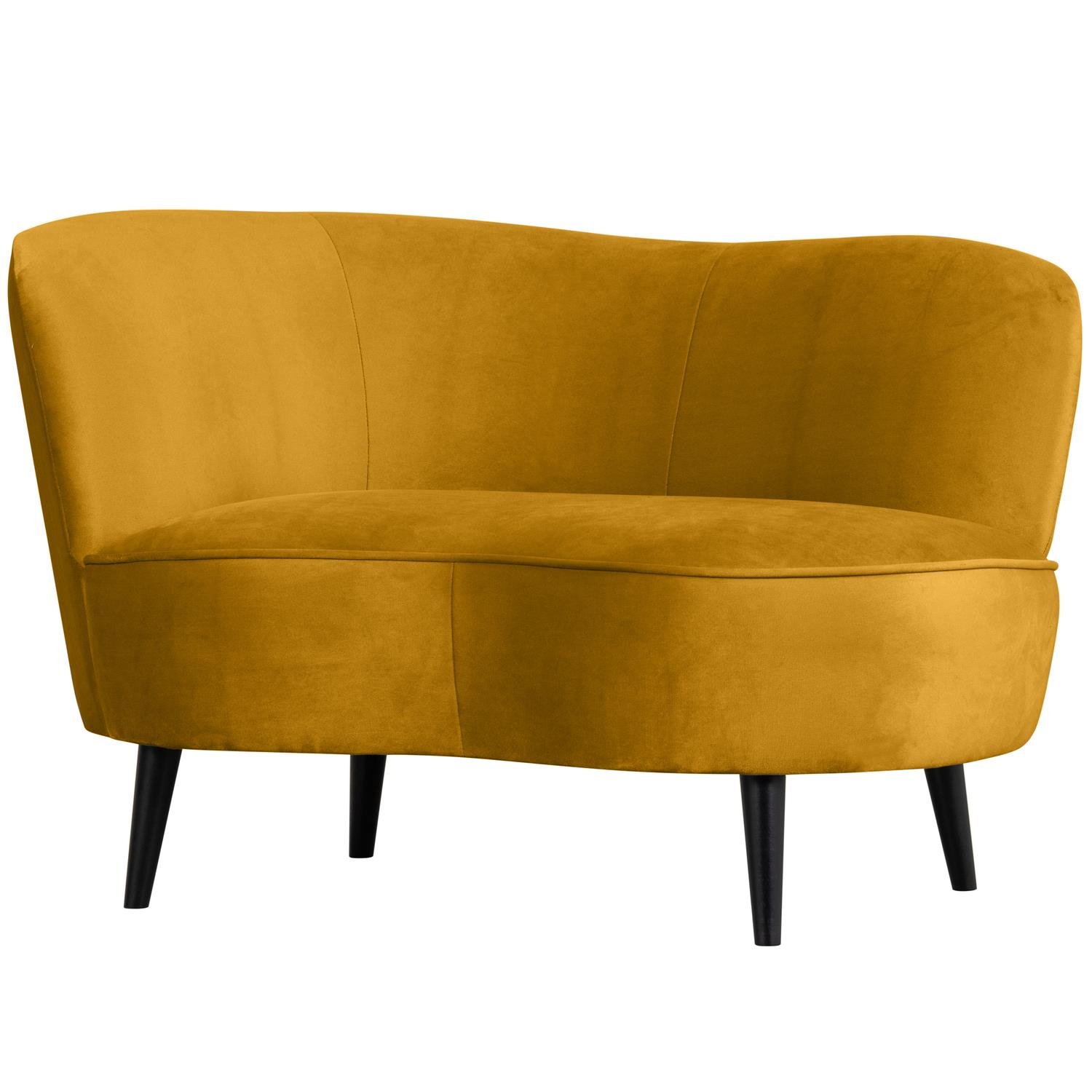 WOOOD Sara Loungefauteuil Links - Velvet - Oker - 71x112x81