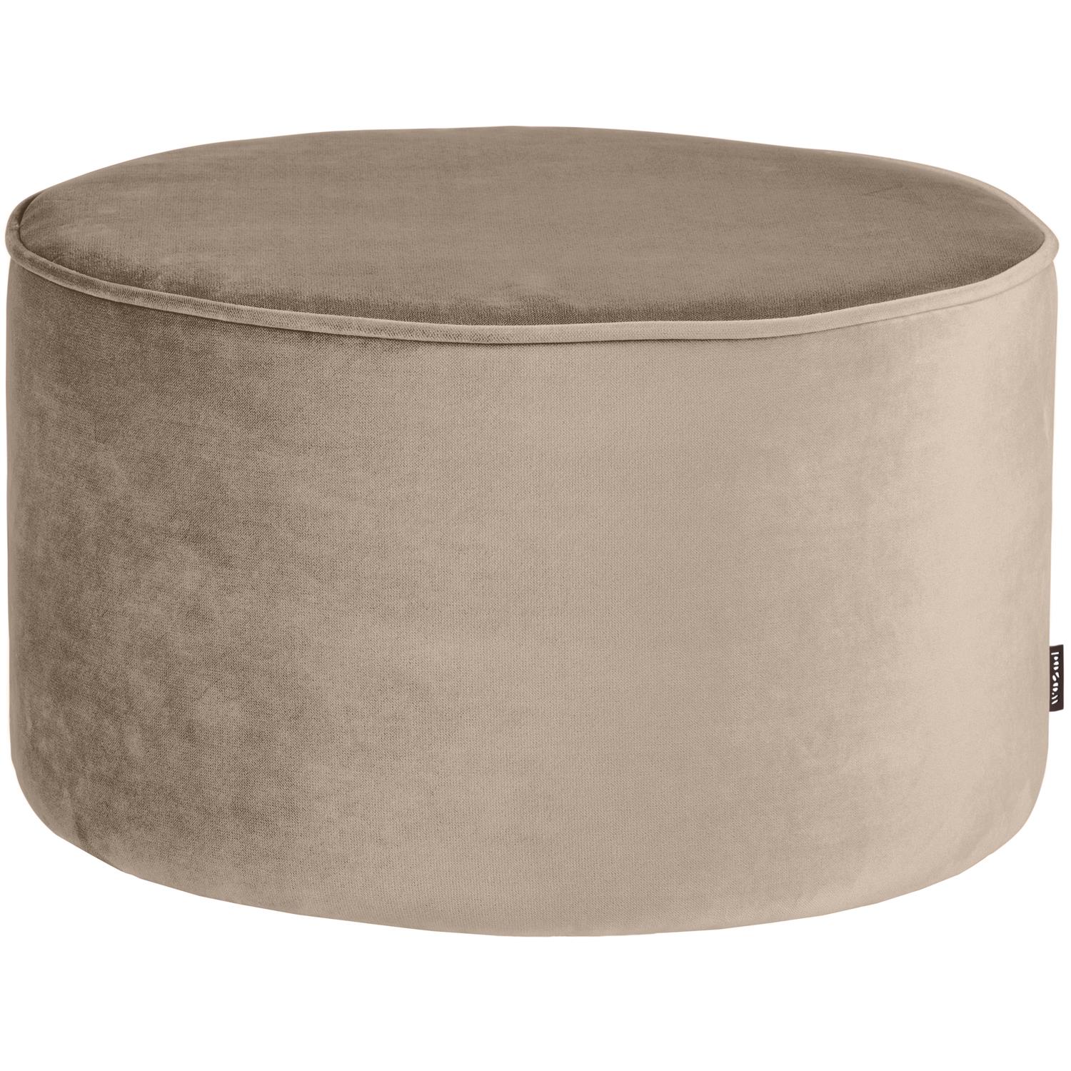 WOOOD Sara Poef Laag - Velvet - Khaki - 60x36x60