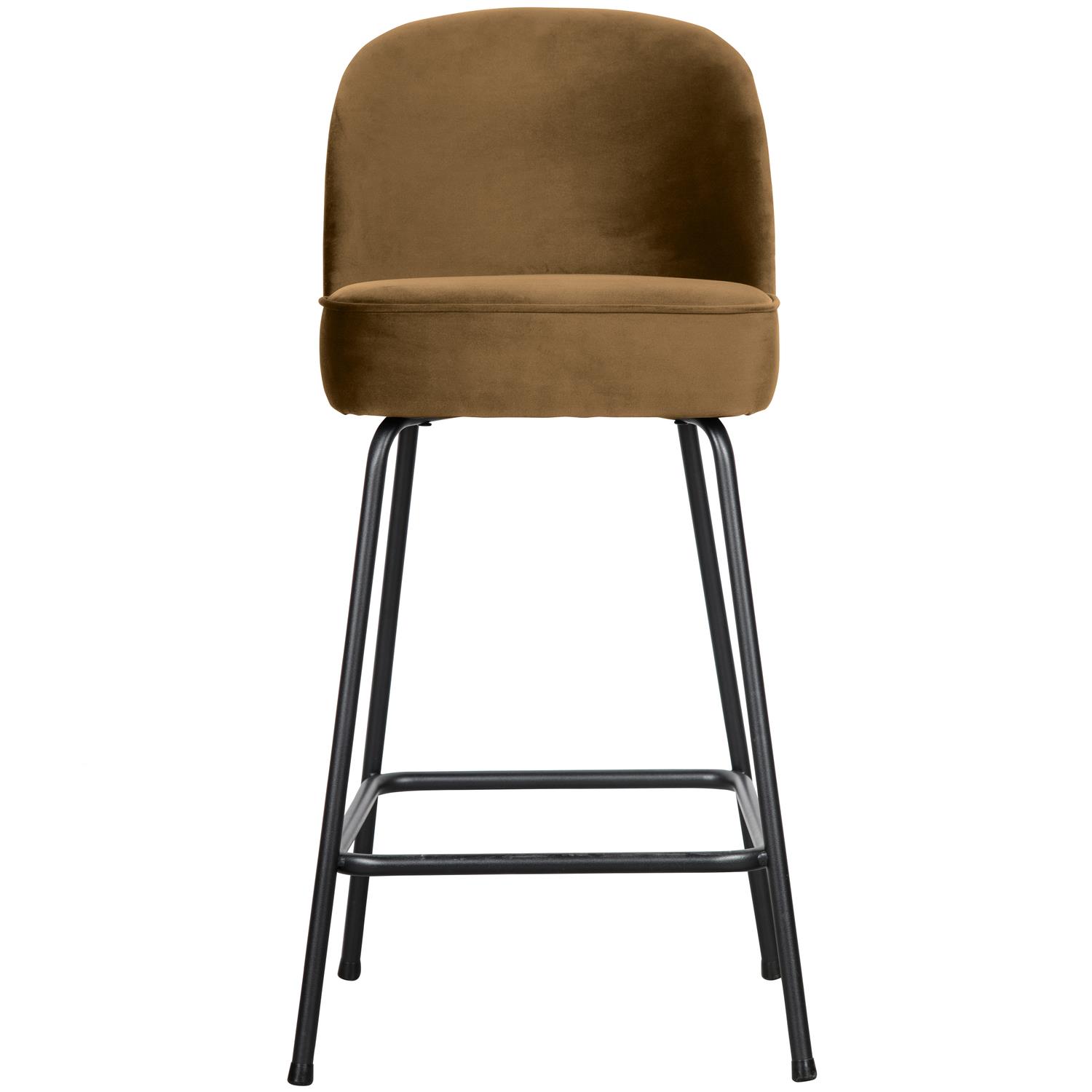 BePureHome Vogue Barkruk H 89 cm - Polyester - Honey Yellow