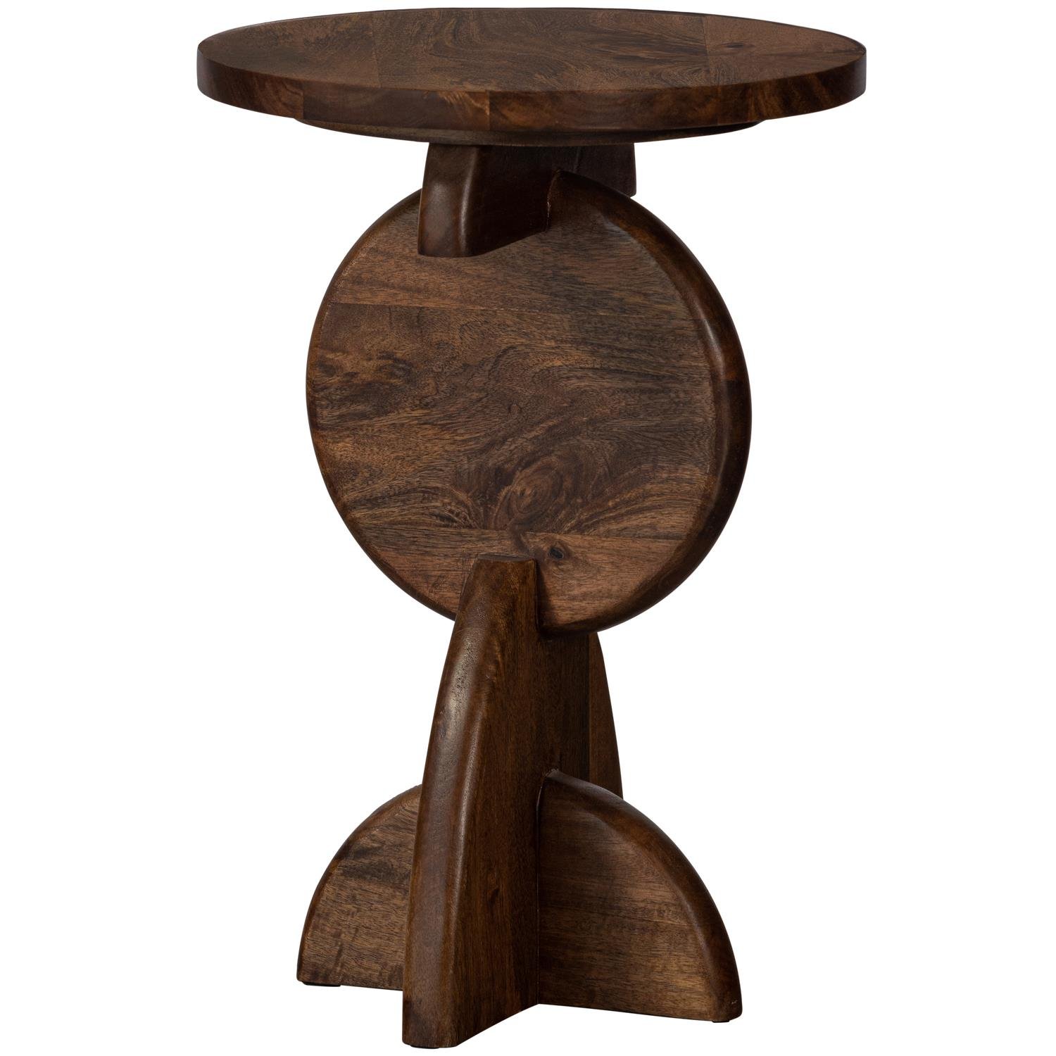 WOOOD Nori Bijzettafel - Mangohout - Warm Bruin - 60x40x40