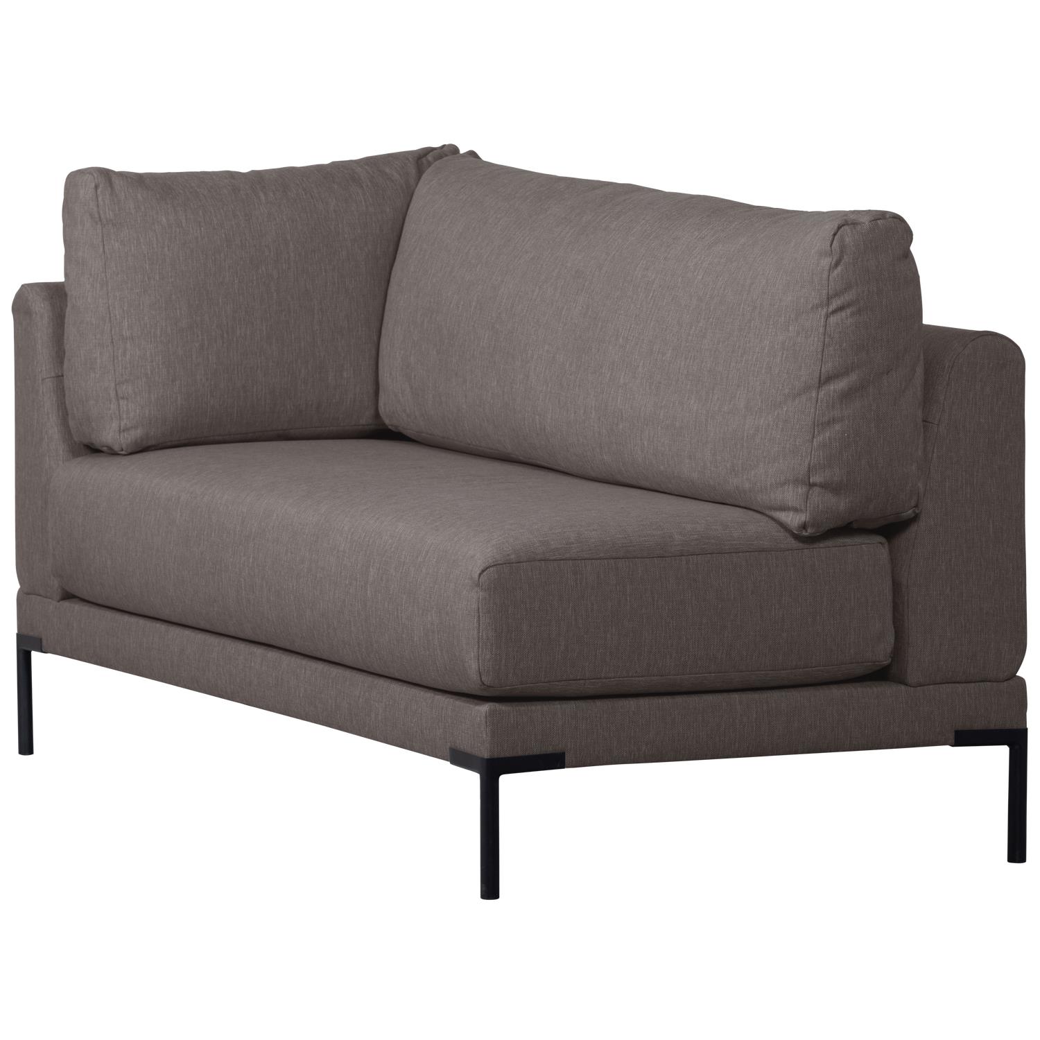 vtwonen Couple Eetbank Element Rechts - Polyester - Grijs - 73x80x170