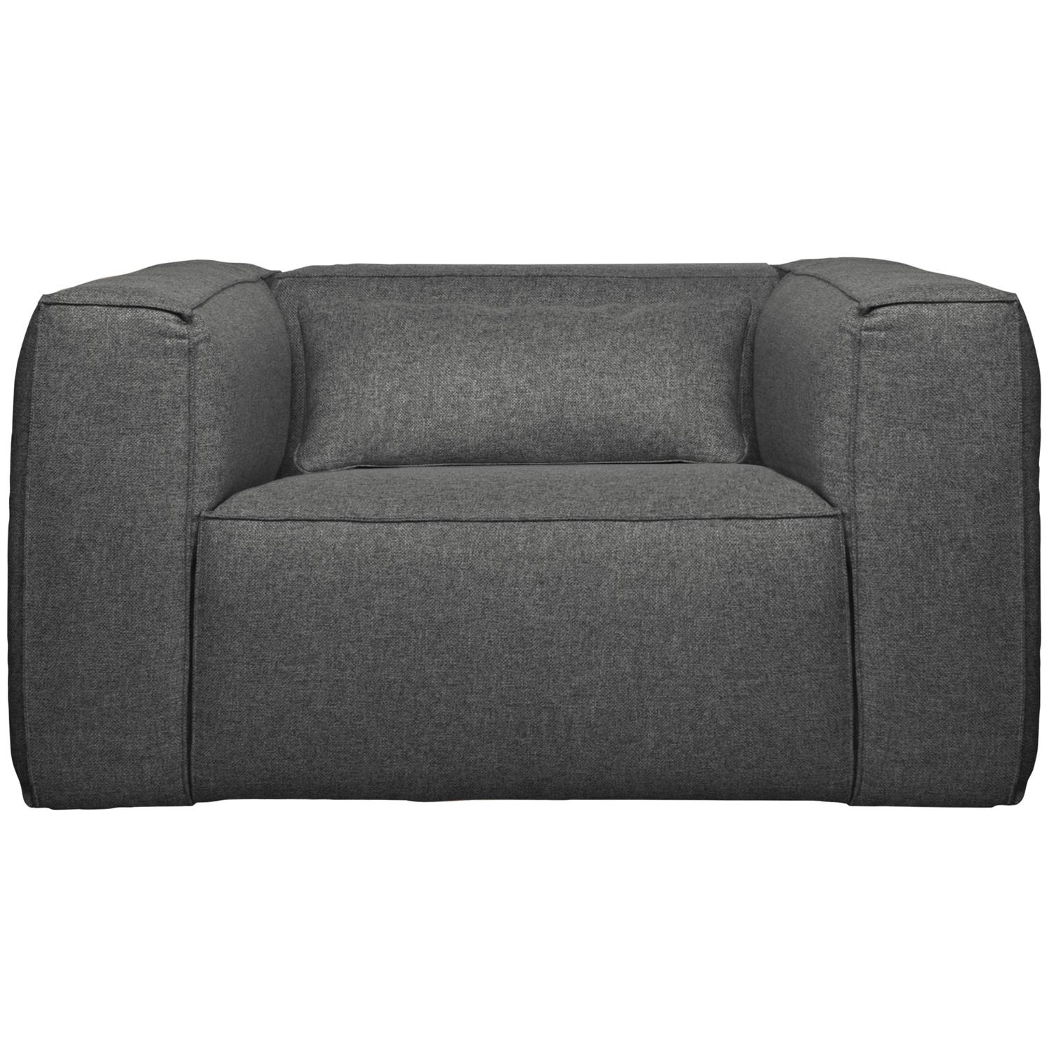 WOOOD Bean Fauteuil Incl. Kussen - Stof - Middengrijs