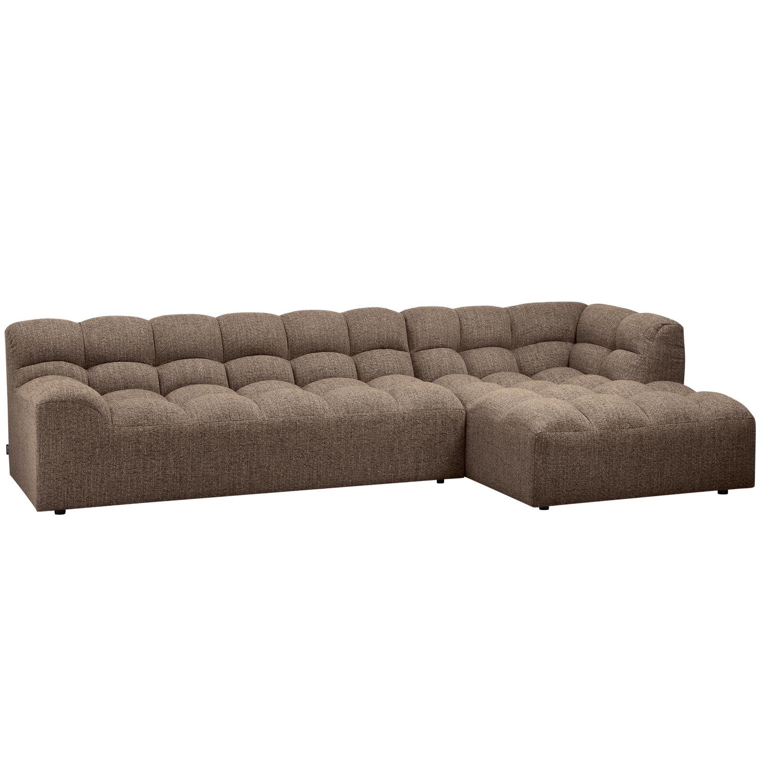 WOOOD Allure Chaise Longue Bank Rechts - Polyester - Bruin -79x324x165