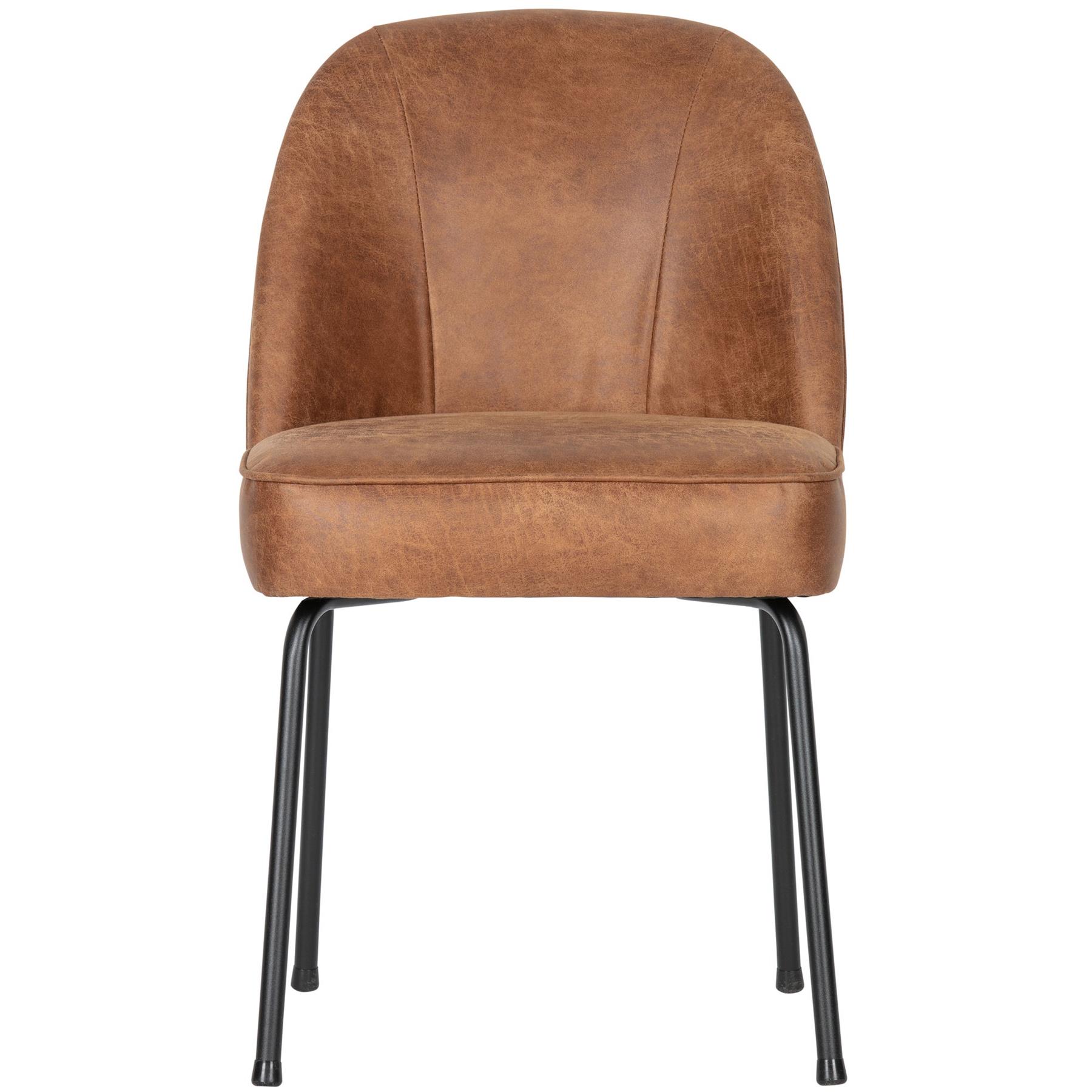 VOGUE EETKAMERSTOEL LEER COGNAC