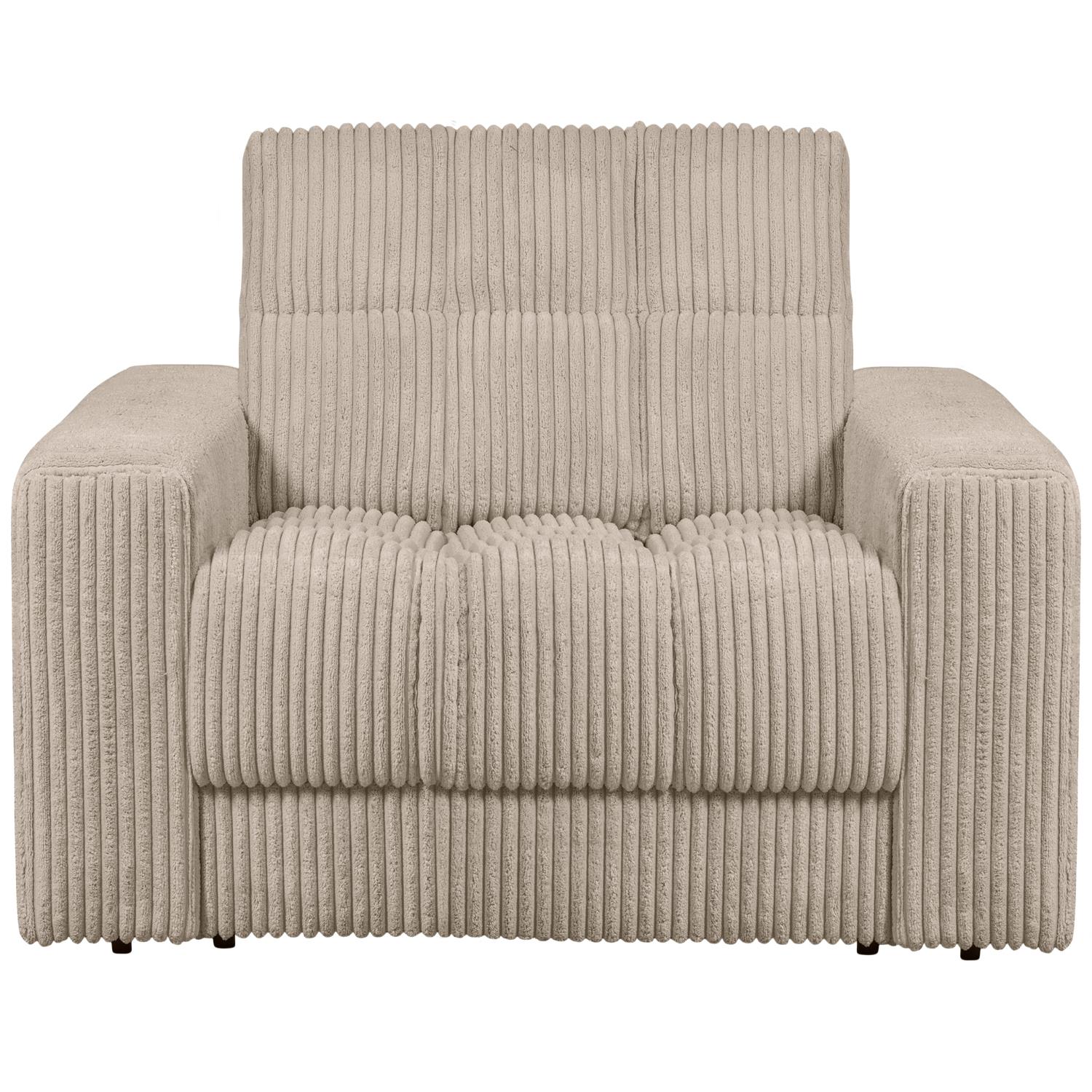 WOOOD Second Date Fauteuil - Grove Ribstof - Travertin