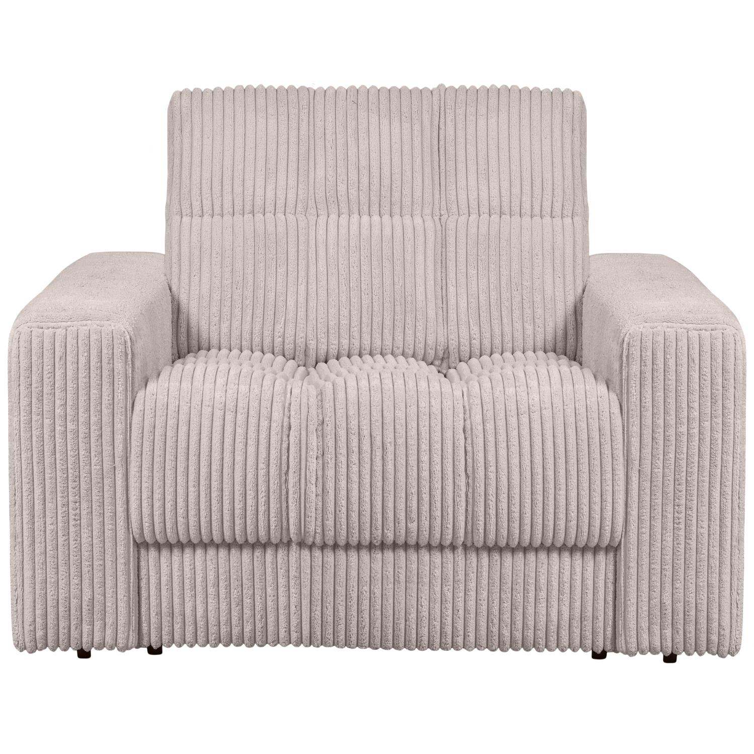 WOOOD Second Date Fauteuil - Grove Ribstof - Naturel