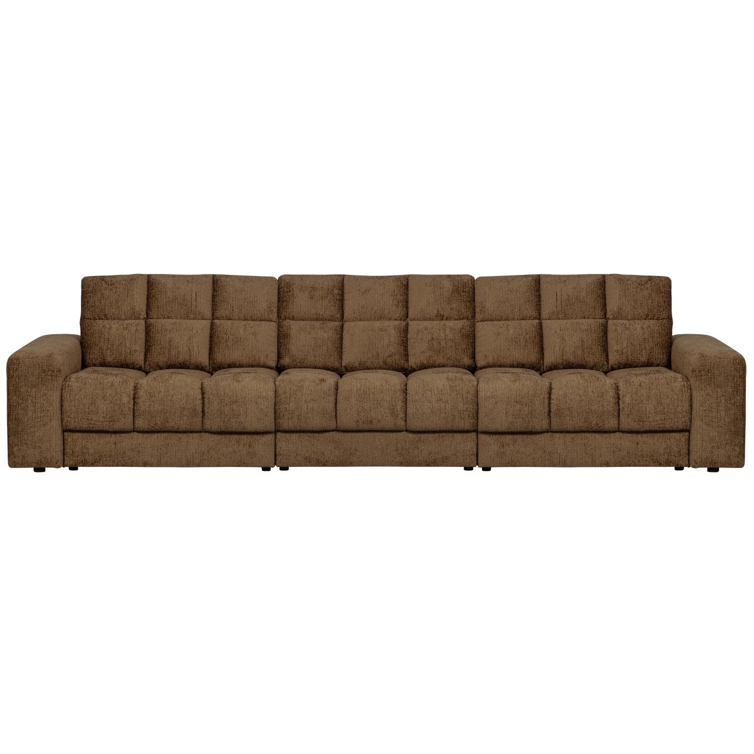 WOOOD Second Date 3-zits Bank - Structure Velvet - Brass