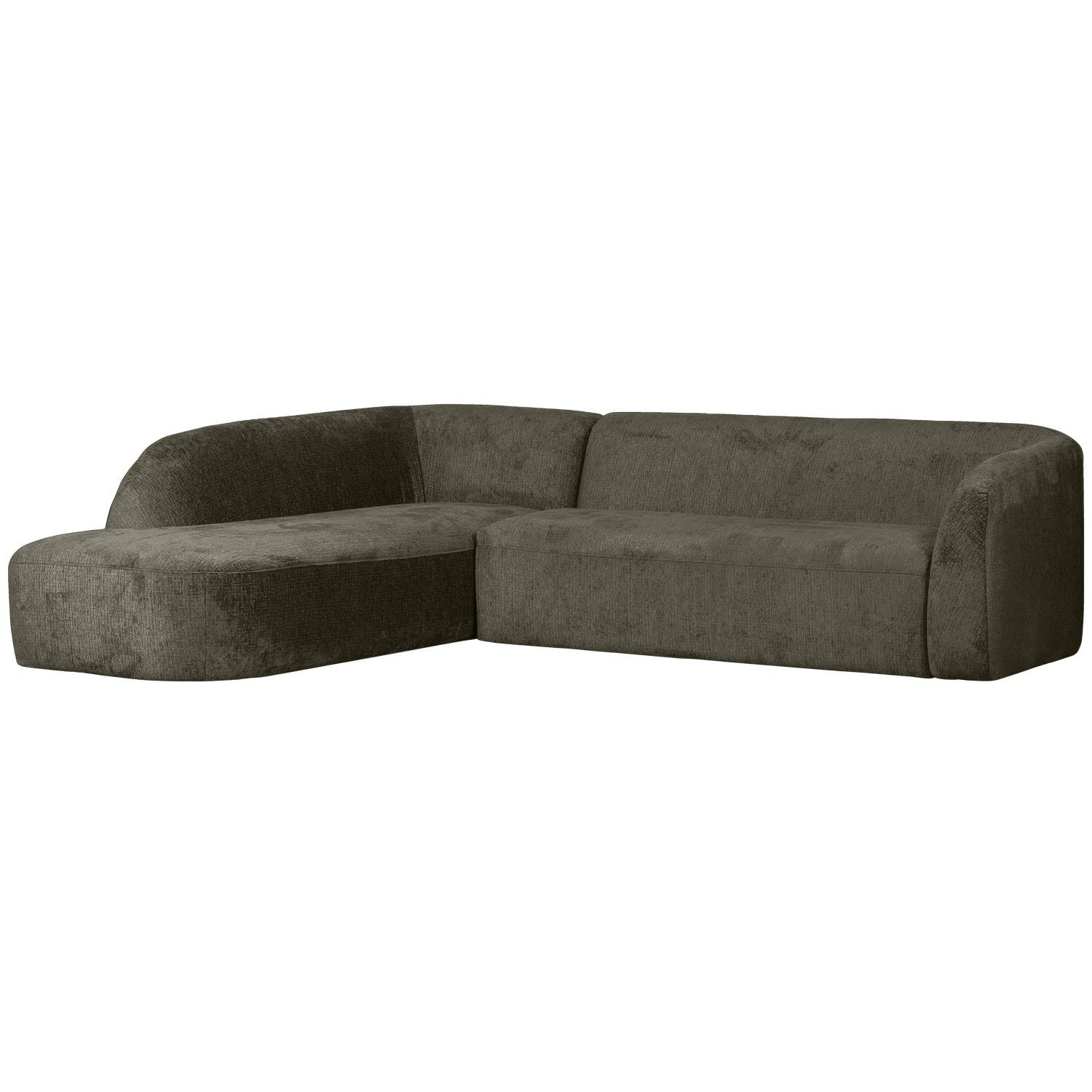 BePureHome Hoekbank Links Sloping - Velvet - Frost - 77x274x225|87