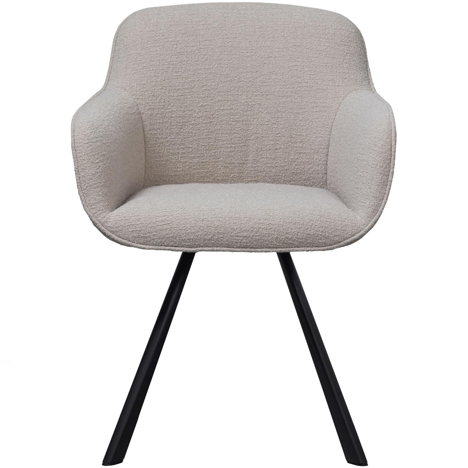 WOOOD Juno Eetkamerstoel - Boucle - Zand - 79x58x58