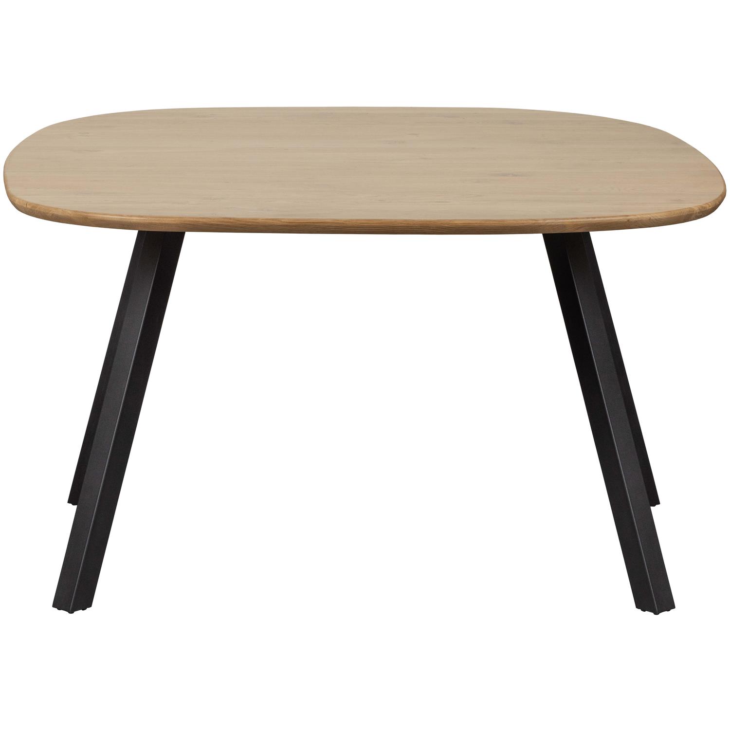 WOOOD Tablo Eettafel met 2-Stand Poot - Eiken - Naturel - 75x130x130