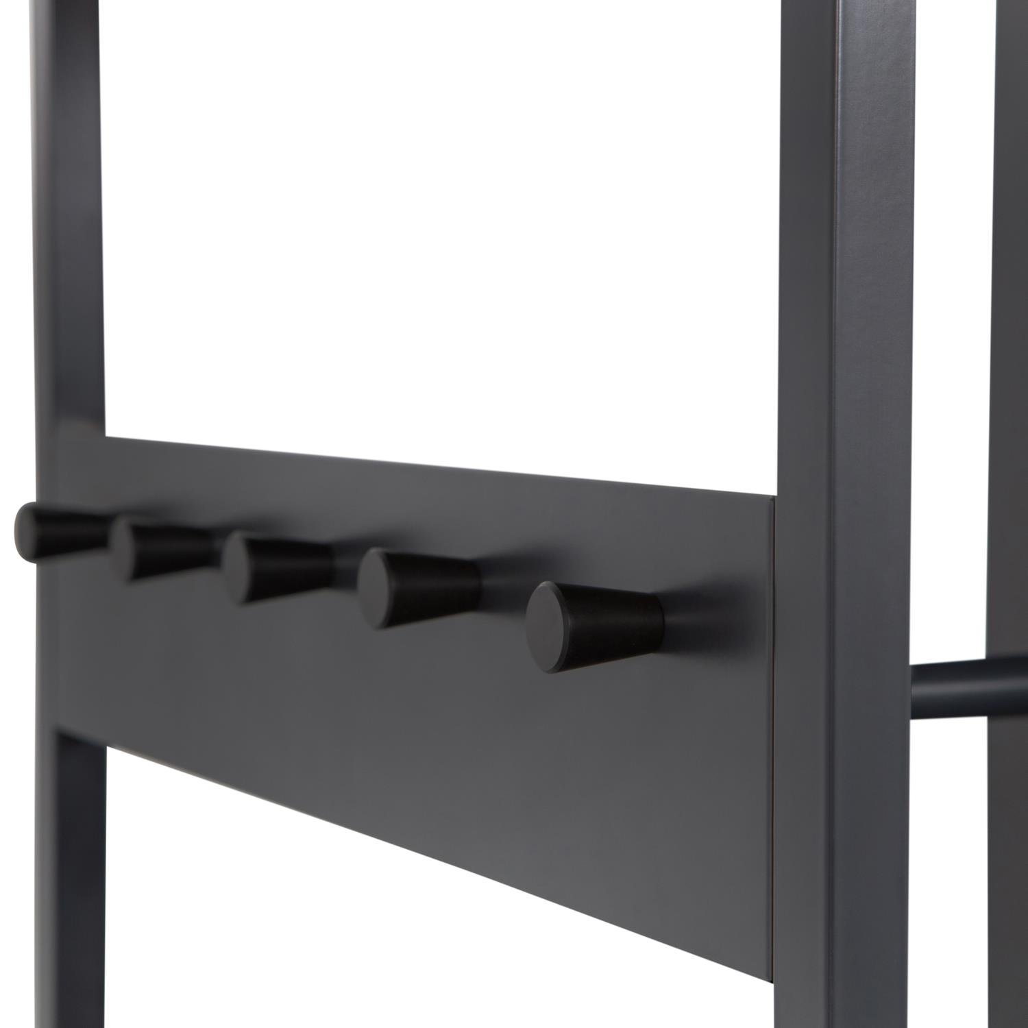 WOOOD Coen Garderobekast - Metaal - Antraciet - 180x80x50