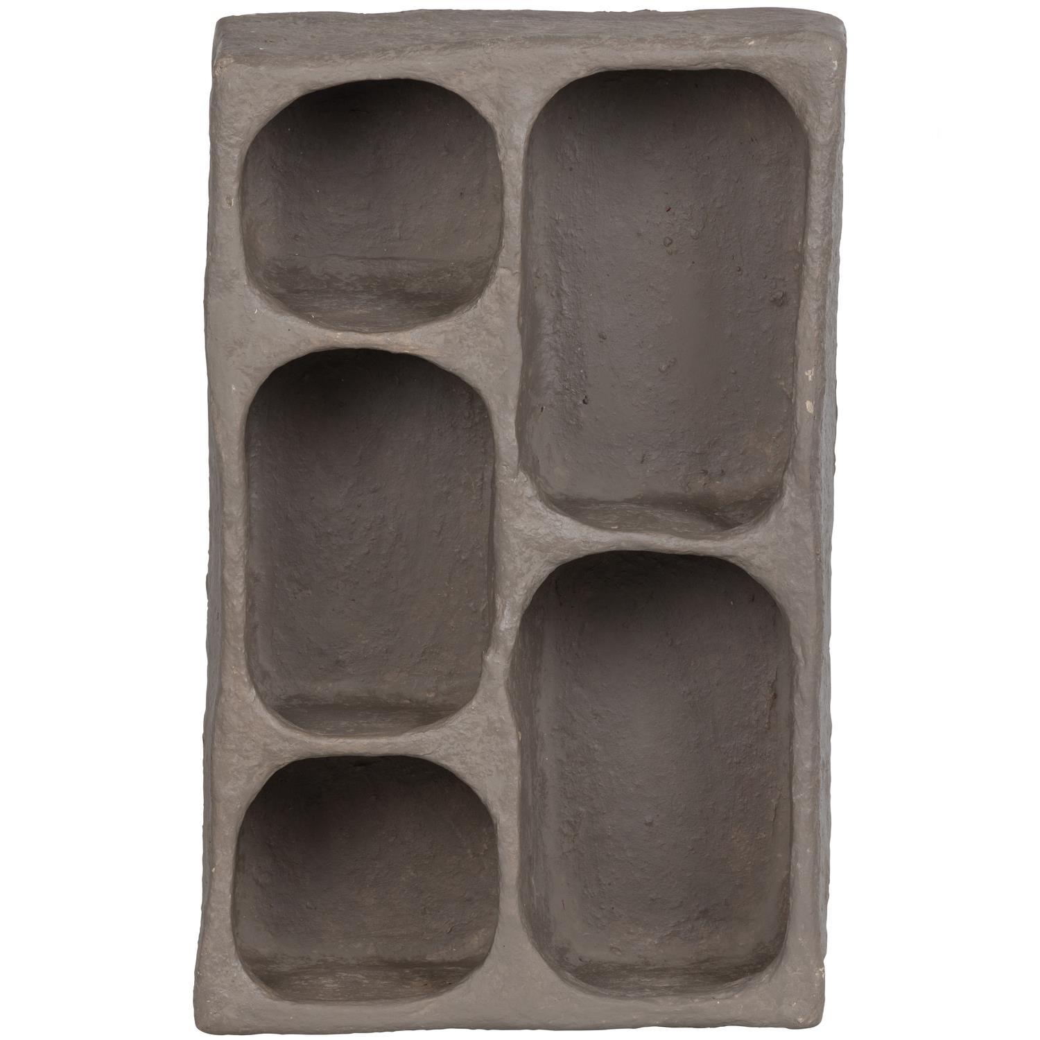 BePureHome Clay Wandkastje - Papier Mache - Grijs - 70x45x23