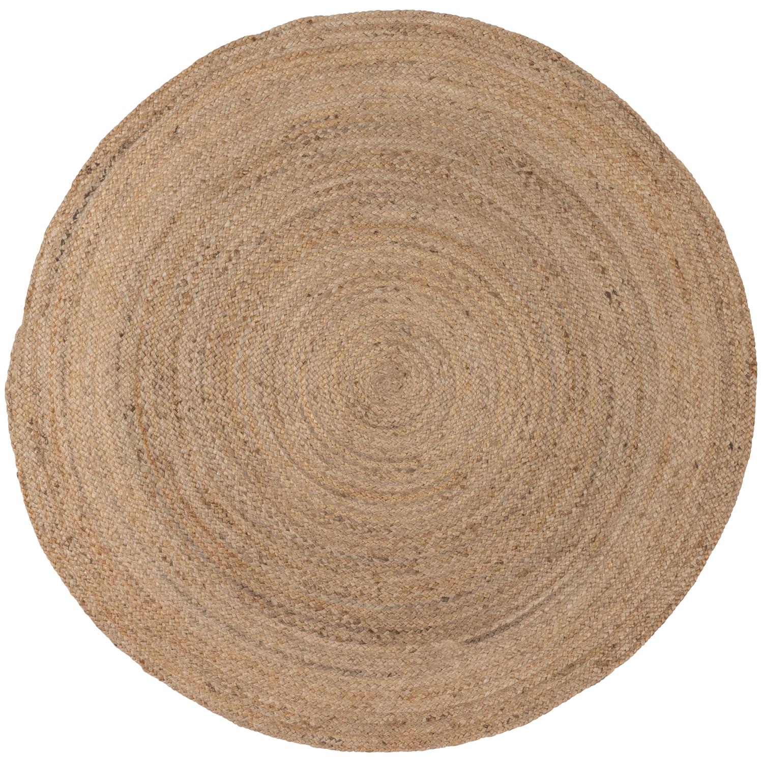WOOOD Ross Vloerkleed - Jute - Naturel - 1x150x150