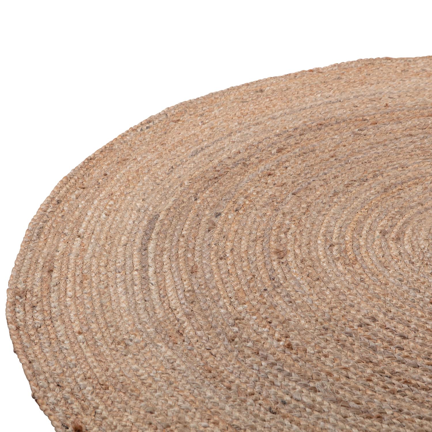 WOOOD Ross Vloerkleed - Jute - Naturel - 1x150x150