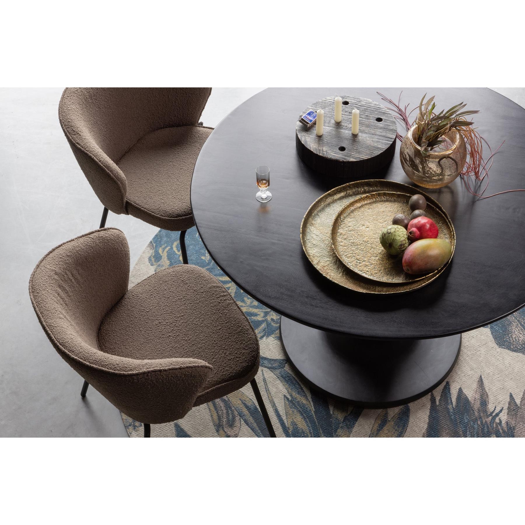 BePureHome Admit Eetkamerstoelen - Bouclé - Beige - Set van 2