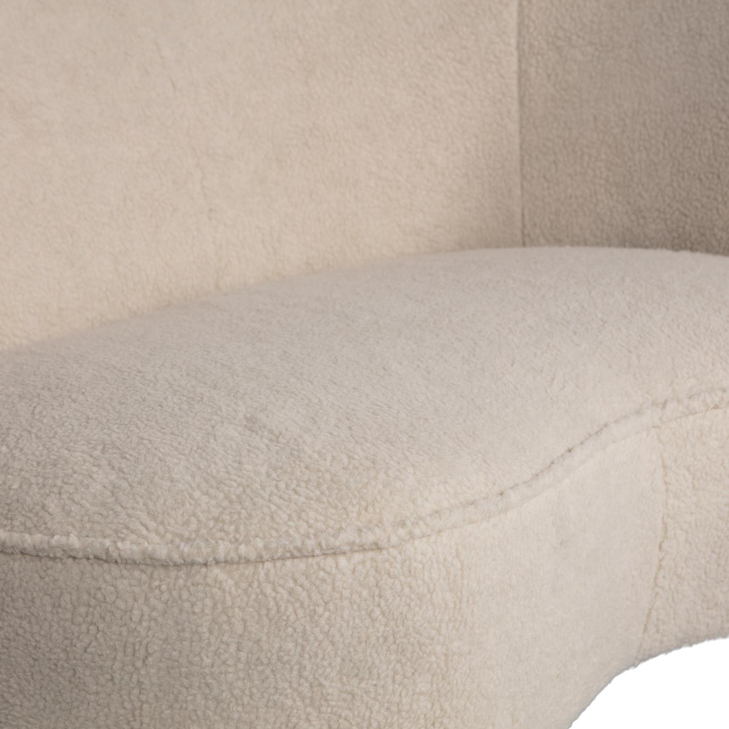 WOOOD Sara Lounge Fauteuil Links - Teddy - Off White - 71x112x81