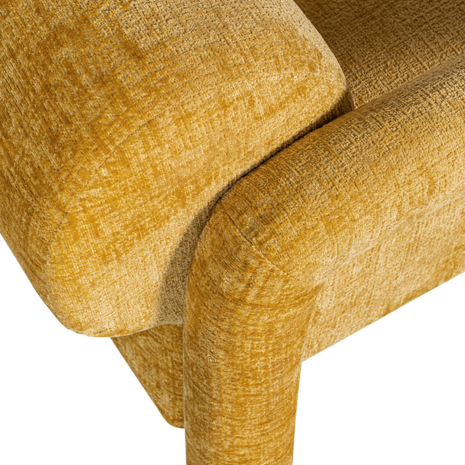 WOOOD Lenny Fauteuil - Polyester  - Goud|Geel - 65x76x82