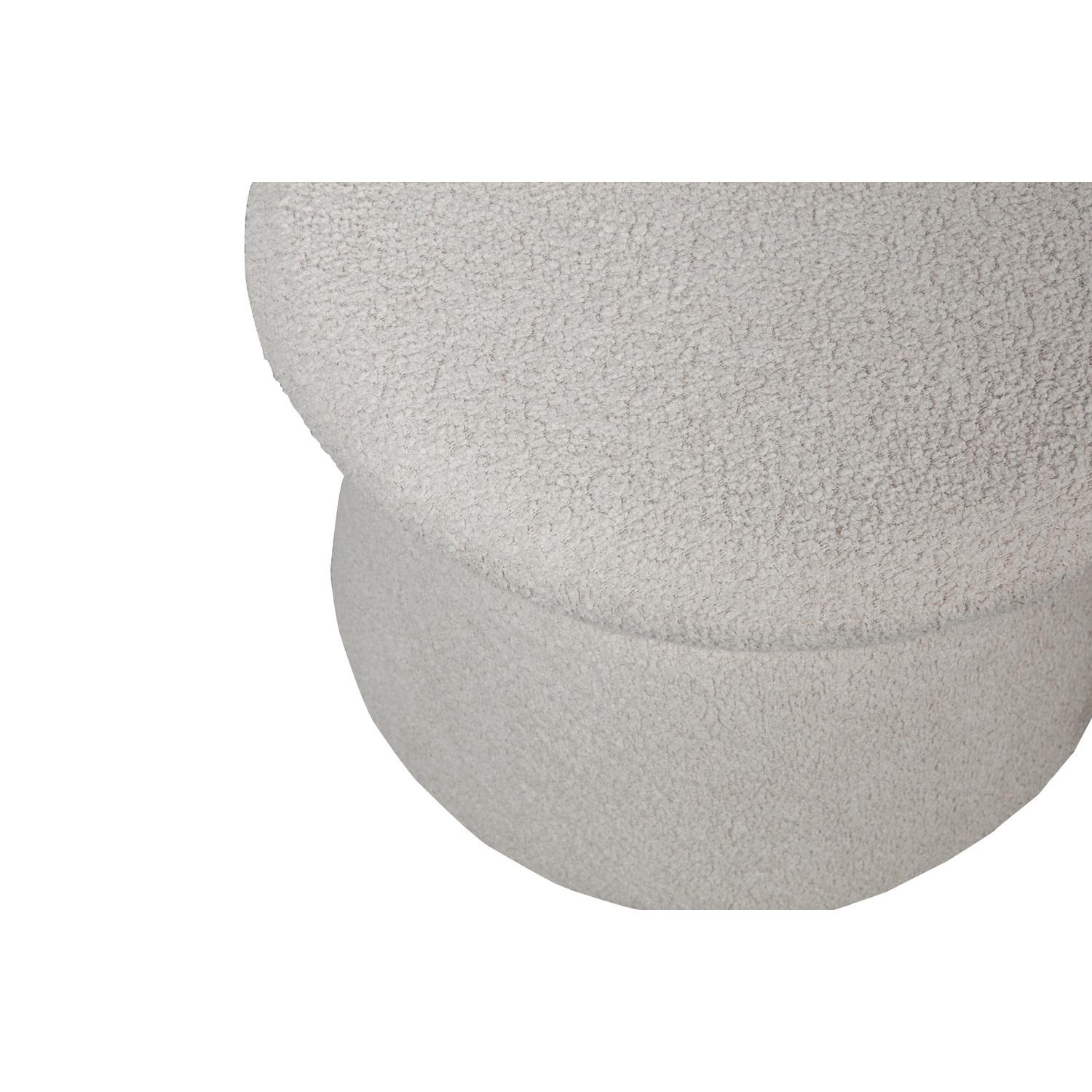 WOOOD Rowan Poef - Boucle - Naturel - 40x52x52