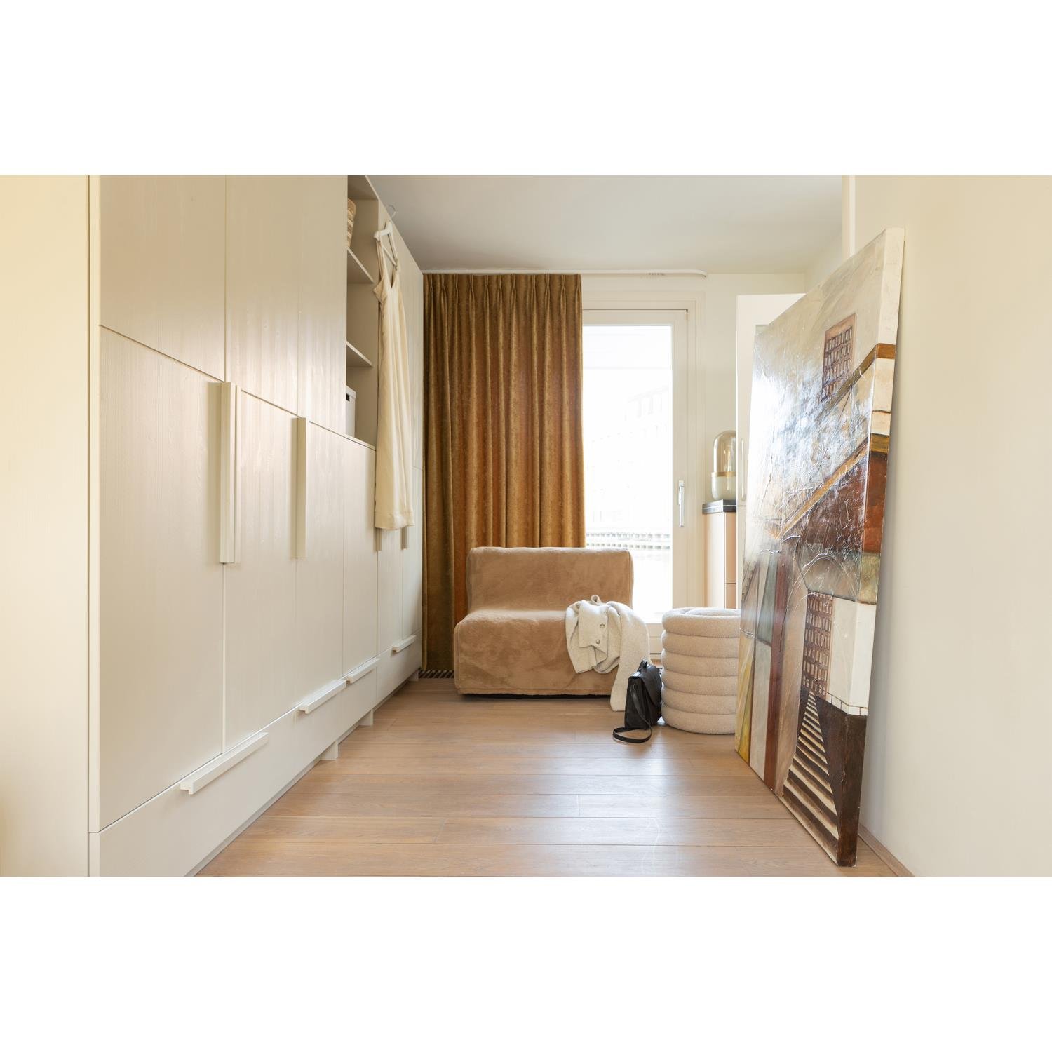 WOOOD Pieke Opblaasbare Fauteuil - Pluche - Zand - 70x87x90