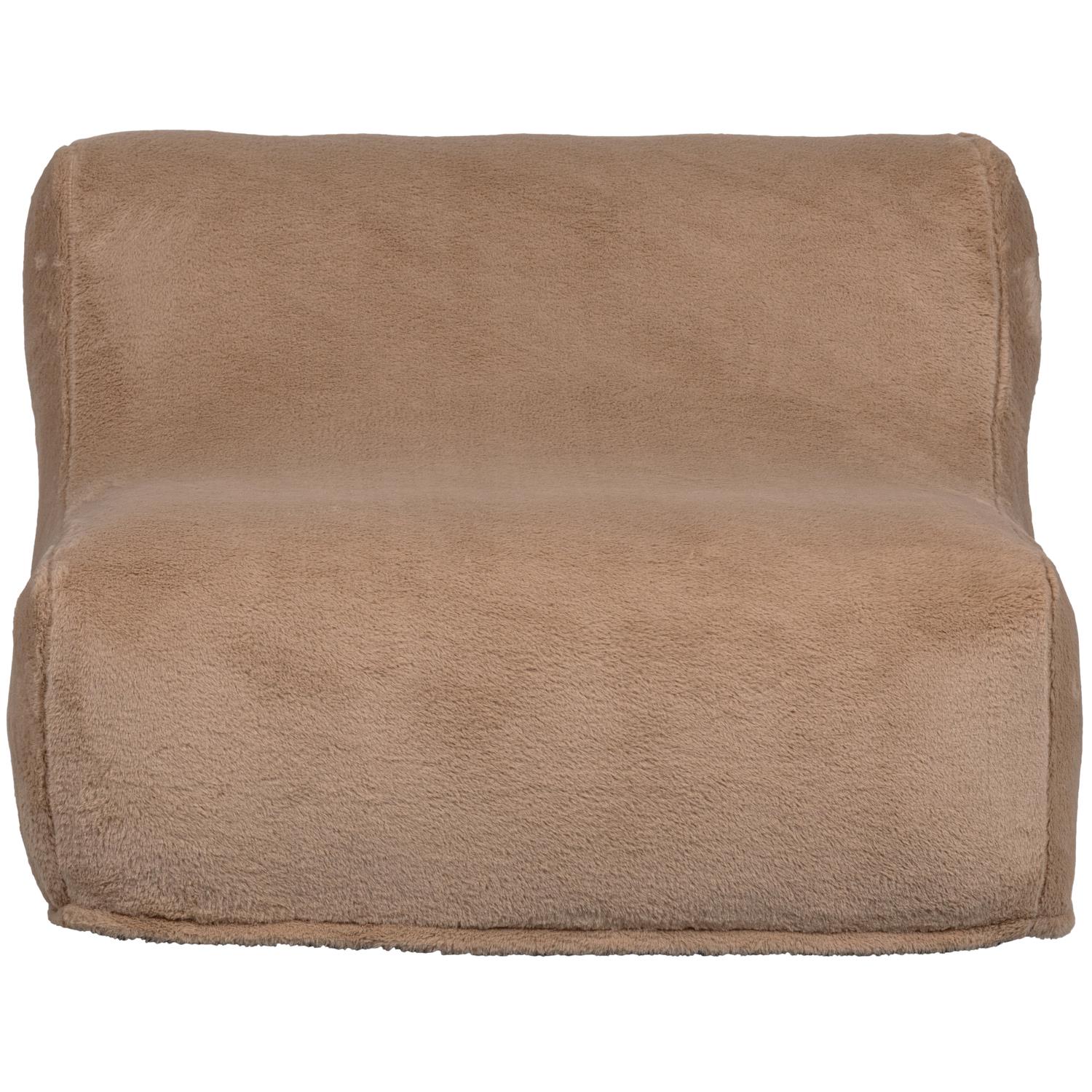 WOOOD Pieke Opblaasbare Fauteuil - Pluche - Zand - 70x87x90