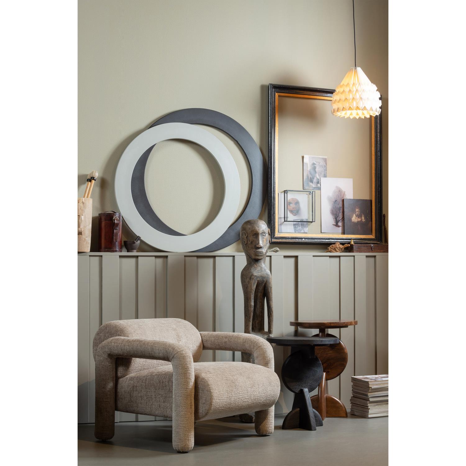 WOOOD Nori Bijzettafel - Mangohout - Warm Bruin - 60x40x40