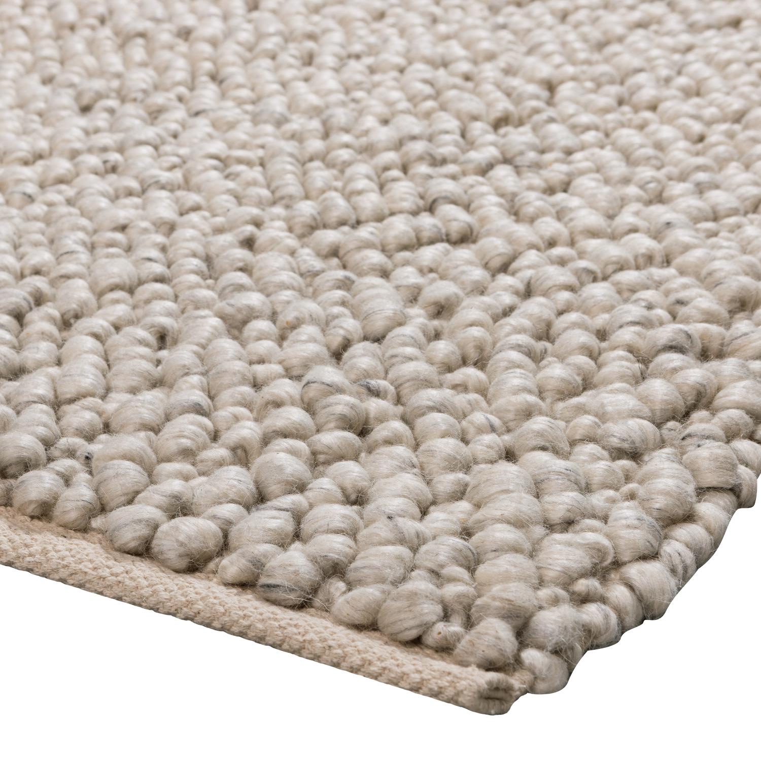 WOOOD Veld Vloerkleed - Wol - Naturel - 1x160x230