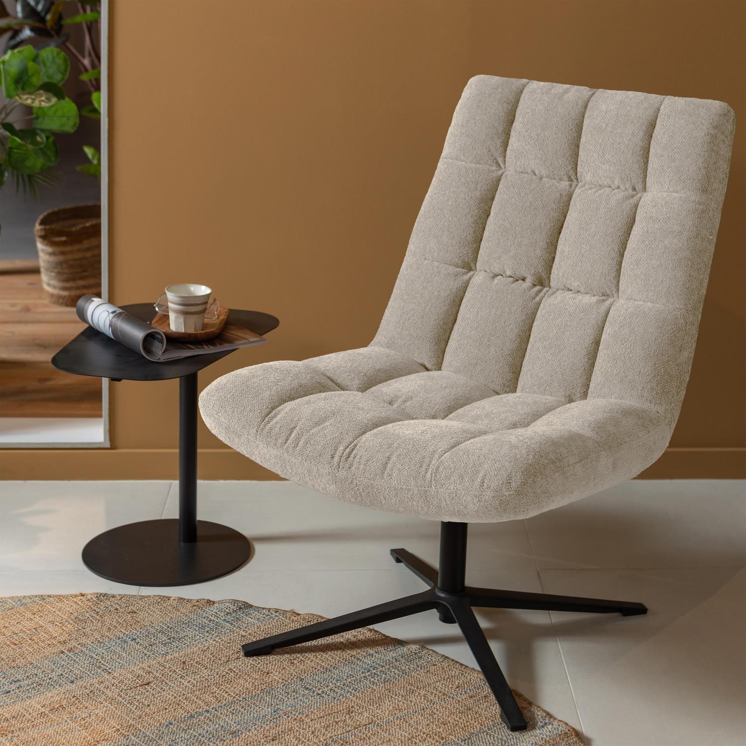 WOOOD Job Fauteuil - Bouclé - Beige