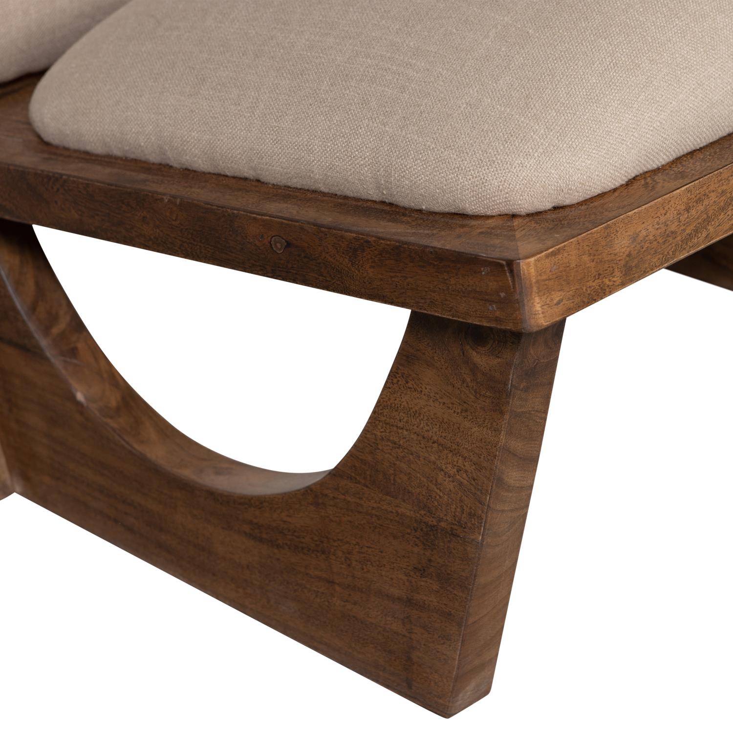 BePureHome Opulent Fauteuil - Bouclé|Hout - Naturel - 75x70x80
