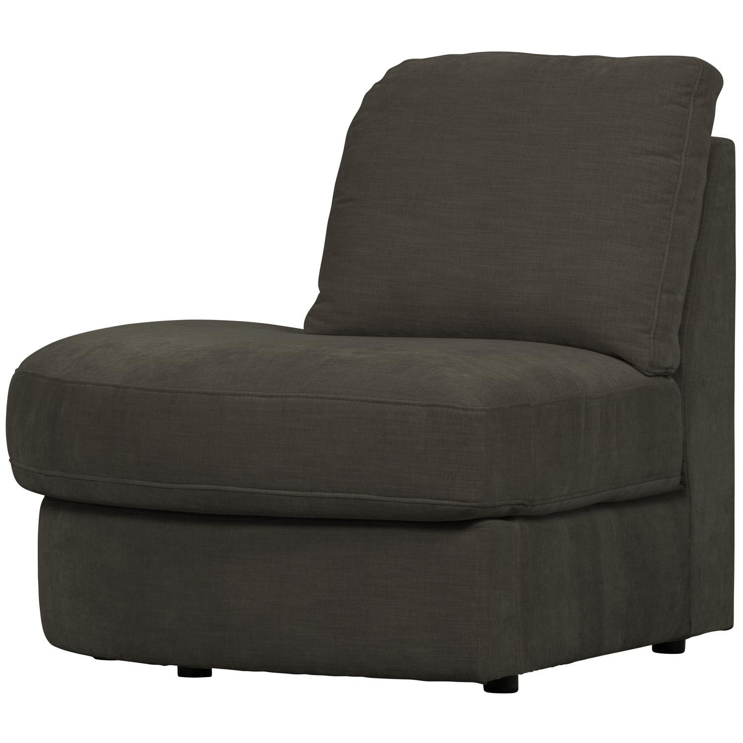 vtwonen Family 1-Zits Bank Element Ronde Hoek Links - Polyester -Zwart