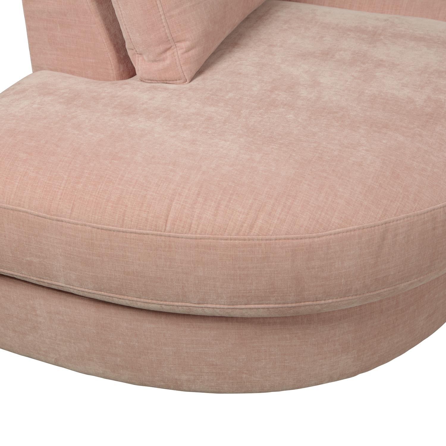 vtwonen Family 1-Zits Bank Element Ronde Hoek Links - Polyester -Roze
