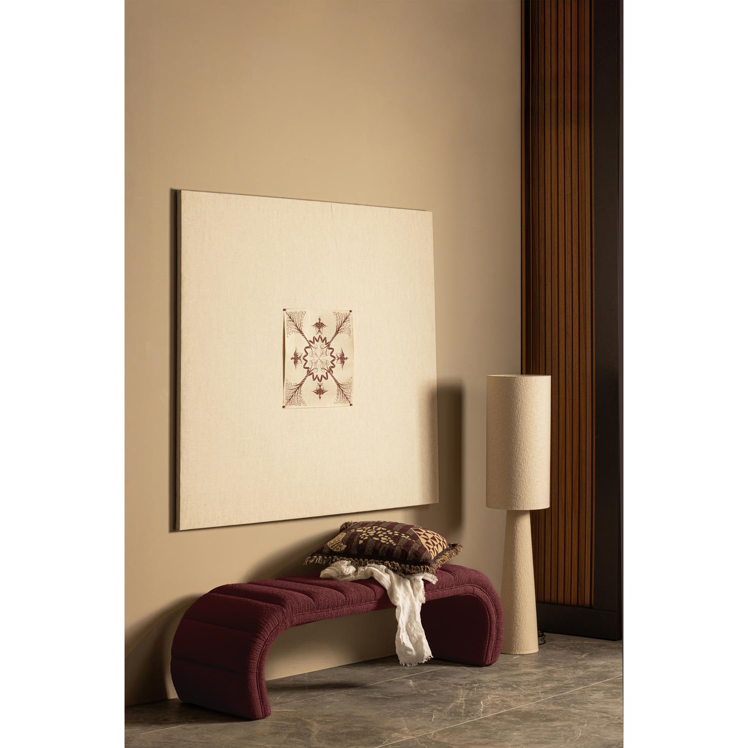 BePureHome Traffic Bankje - Polyester - Burgundy - 47x160x47
