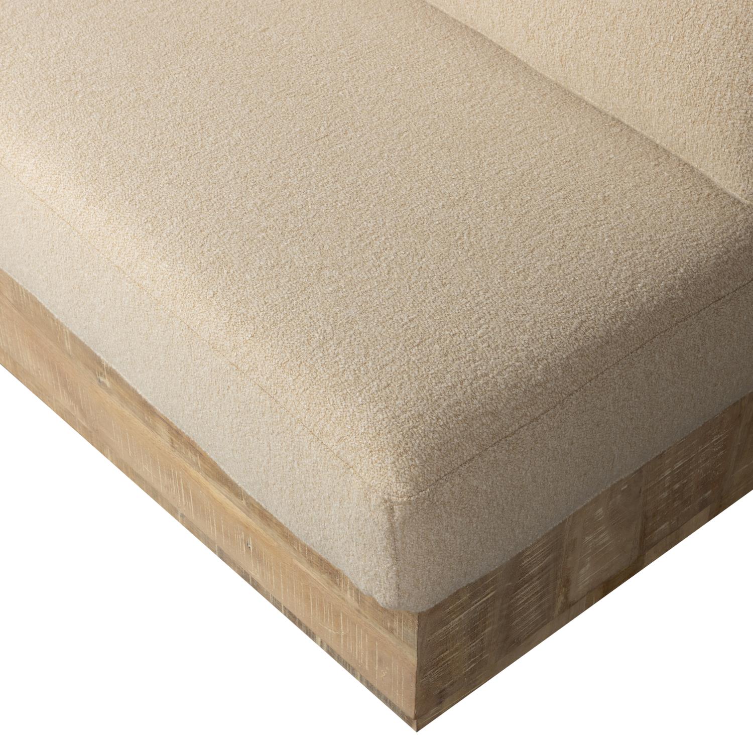 WOOOD Balk Muurbankje Incl. Kussens - Hout - Naturel - 87x107x66