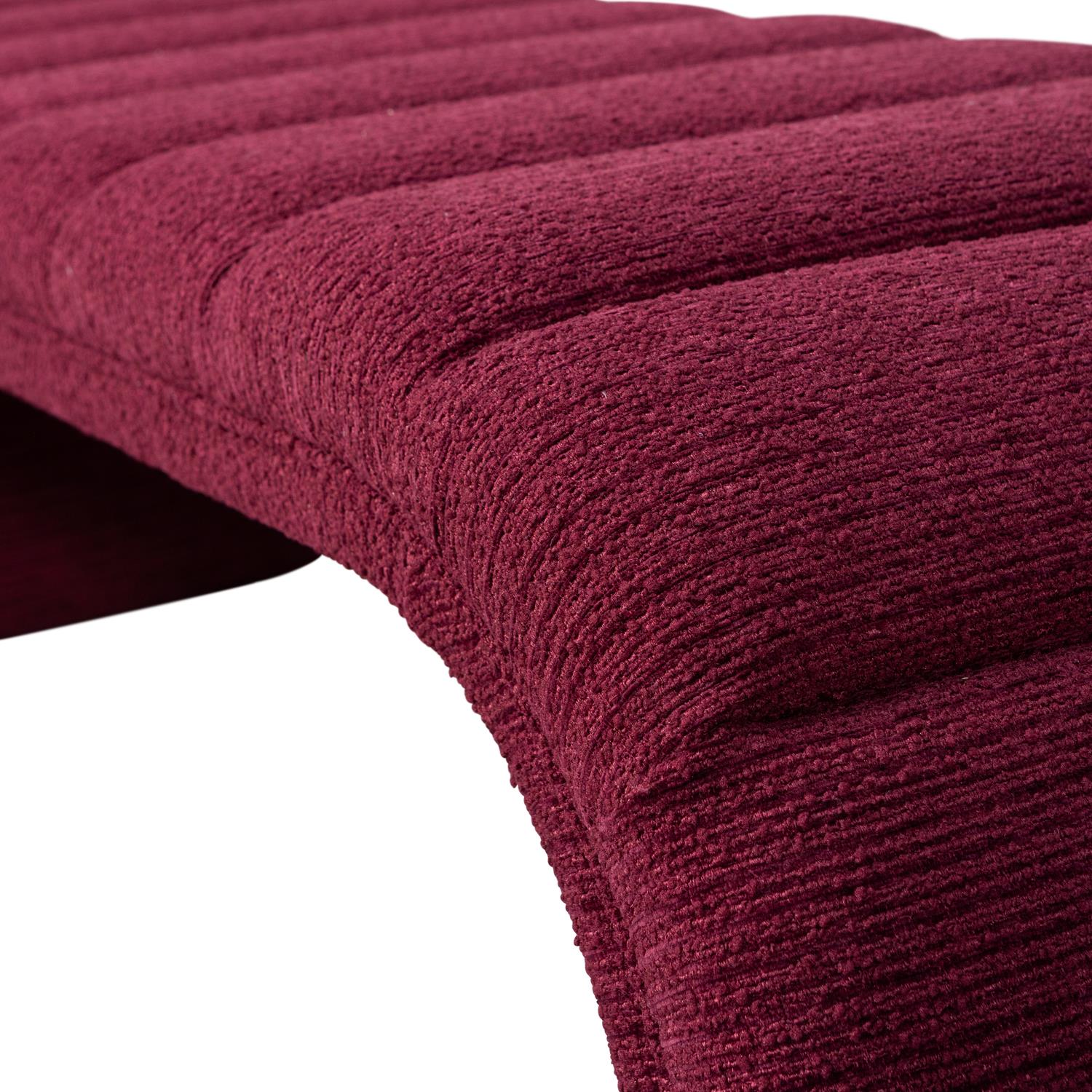 BePureHome Traffic Bankje - Polyester - Burgundy - 47x160x47