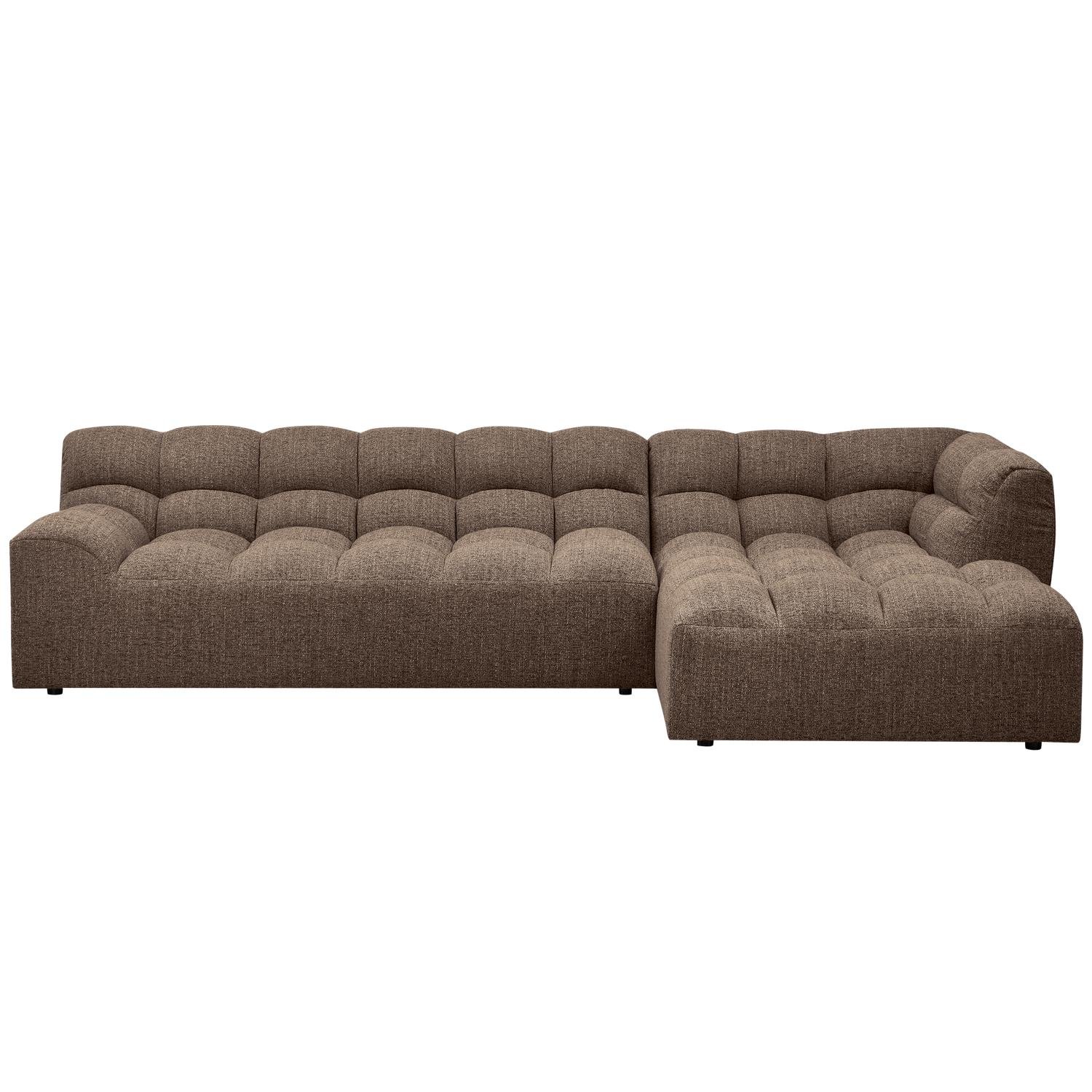 WOOOD Allure Chaise Longue Bank Rechts - Polyester - Bruin -79x324x165