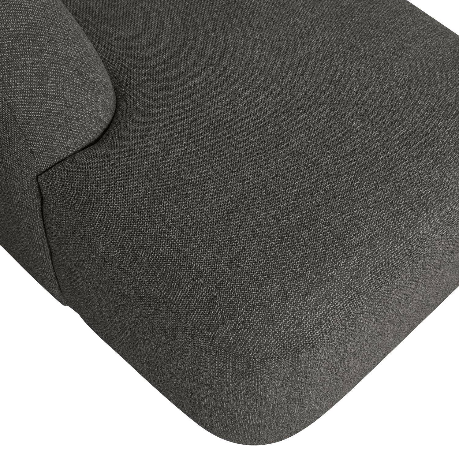 BePureHome Sloping U-Vorm Bank - Polyester - Grijs|Zwart - 77x339x225