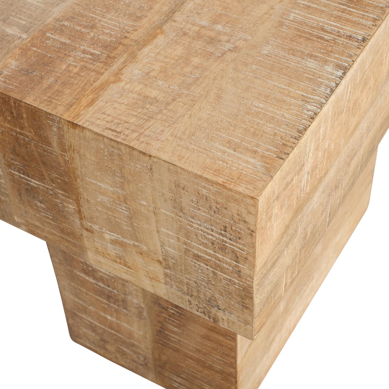 WOOOD Balk Too Salontafel - Hout - Naturel - 50x50x35