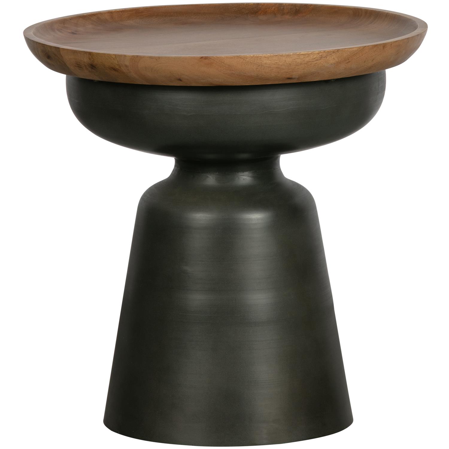 WOOOD Dana Bijzettafel - Hout|Metaal - Zwart - 47x48x48