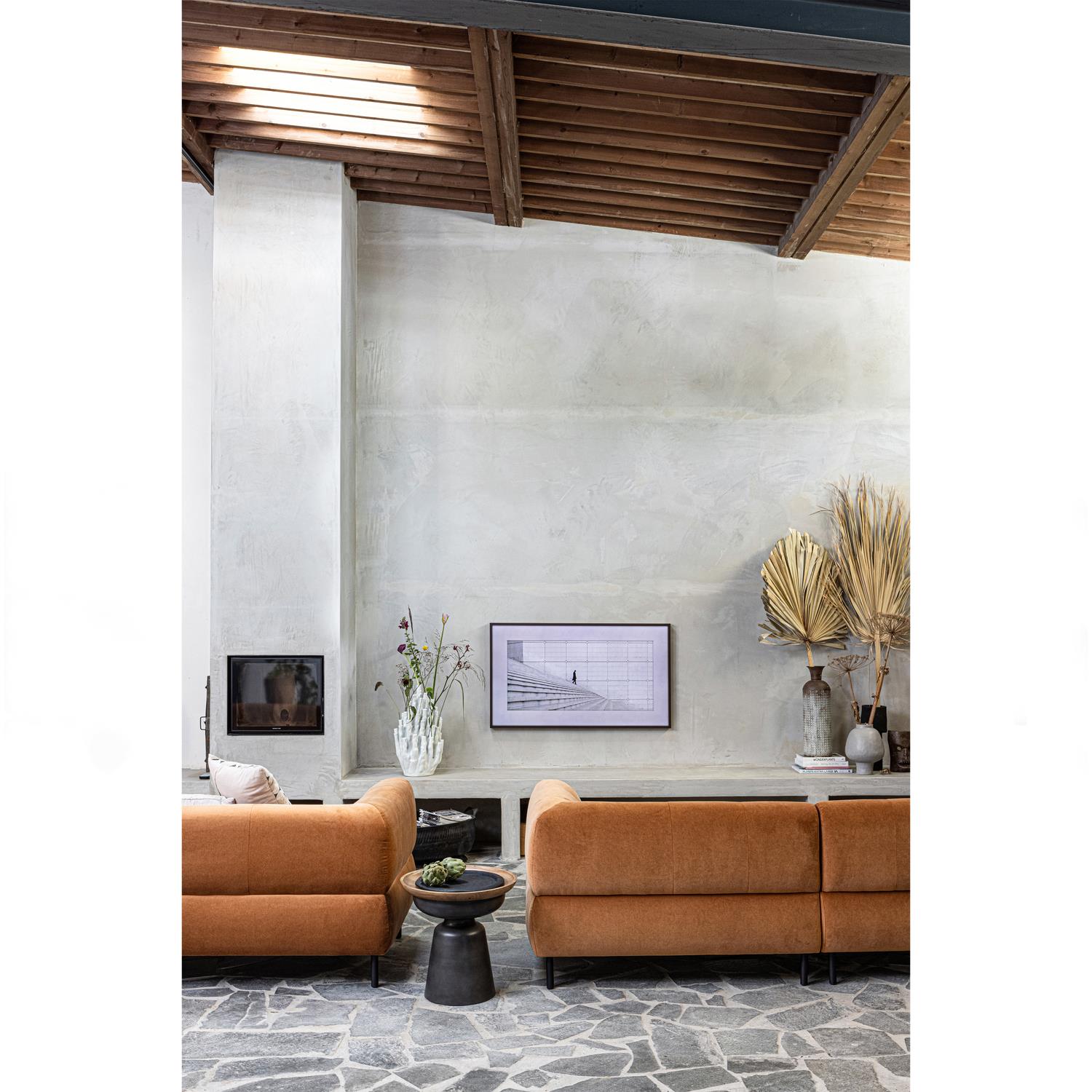 WOOOD Dana Bijzettafel - Hout|Metaal - Zwart - 47x48x48