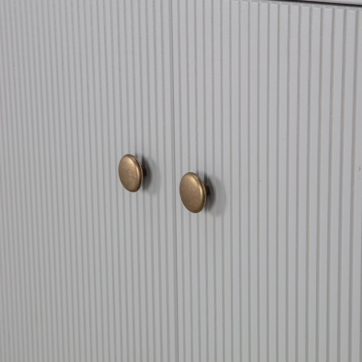 WOOOD Madu Dressoir - Grenen - Wolkengrijs - 78x160x46