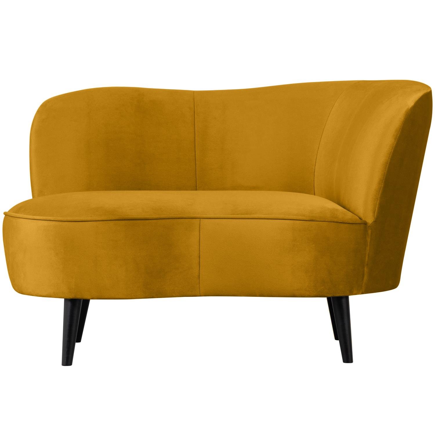 WOOOD Sara Loungefauteuil Rechts - Velvet - Oker - 71x112x81