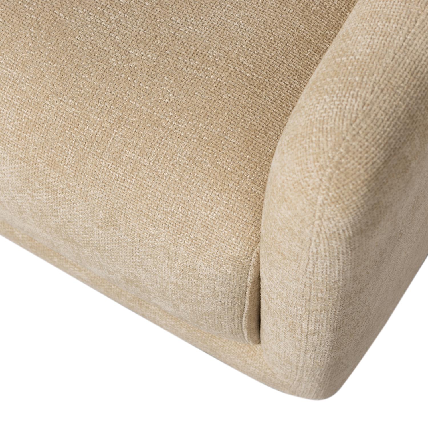 WOOOD Oscar Draaifauteuil - Chenille - Naturel - 64x78x79