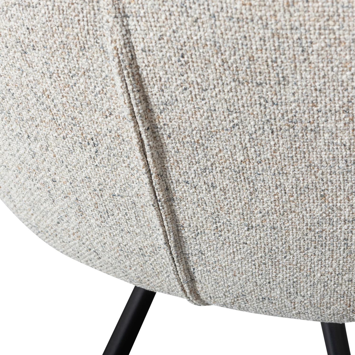 WOOOD Juno Eetkamerstoel - Polyester - Oat - 79x58x58