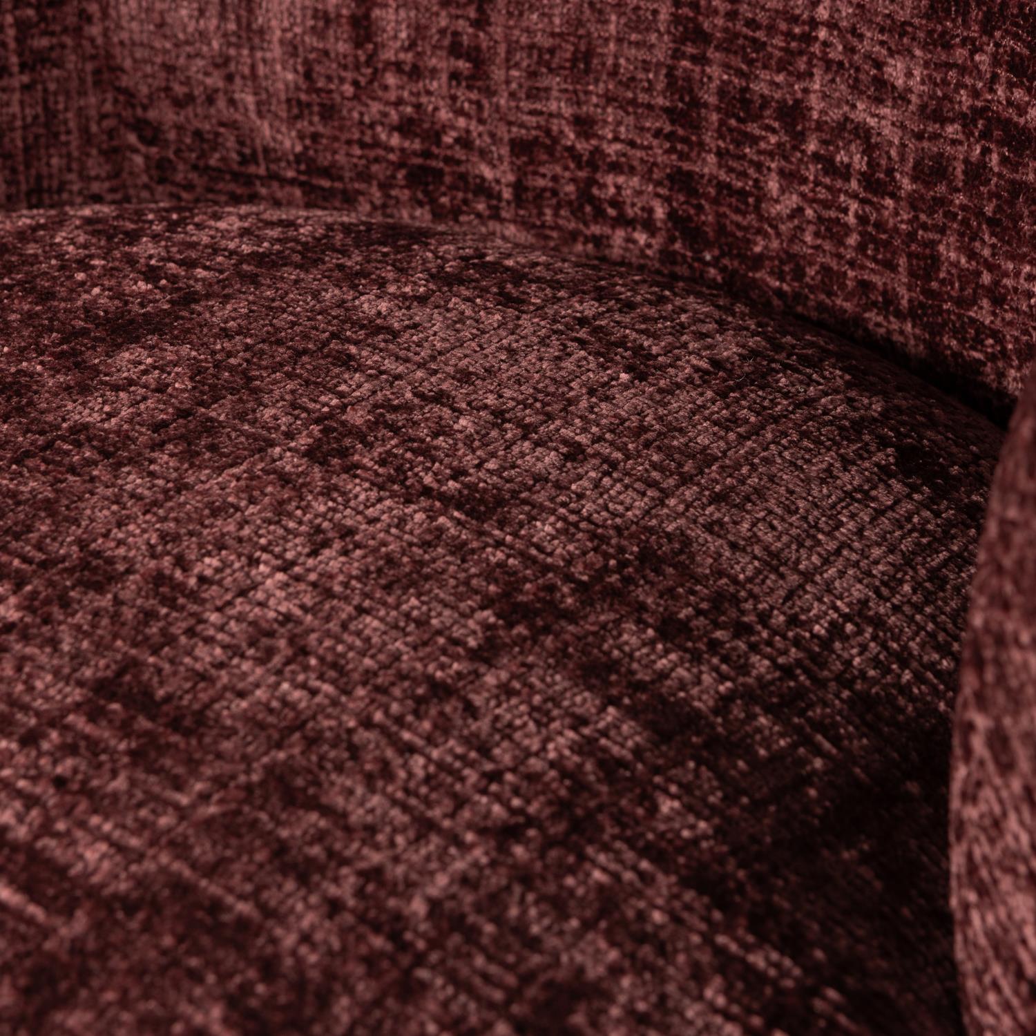 BePureHome Woolly Draaifauteuil - Aubergine Chenille