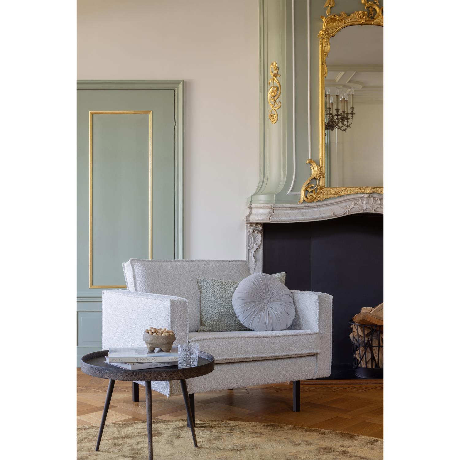 BePureHome Rodeo Fauteuil - Velvet - Naturel - 85x105x86